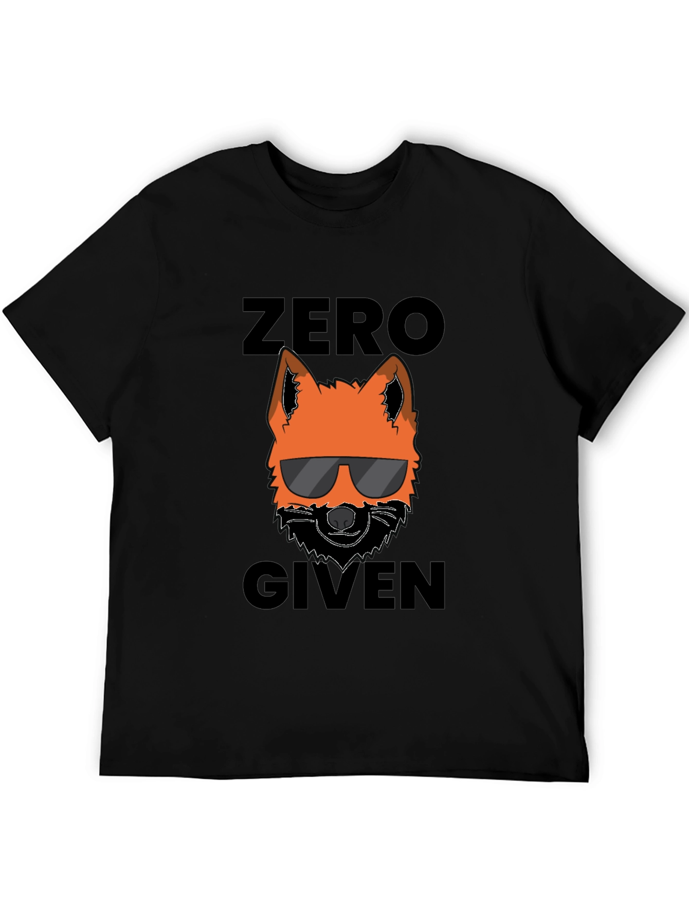 Black Zero Fox Given T-Shirt - Cool Graphic Tee view 5