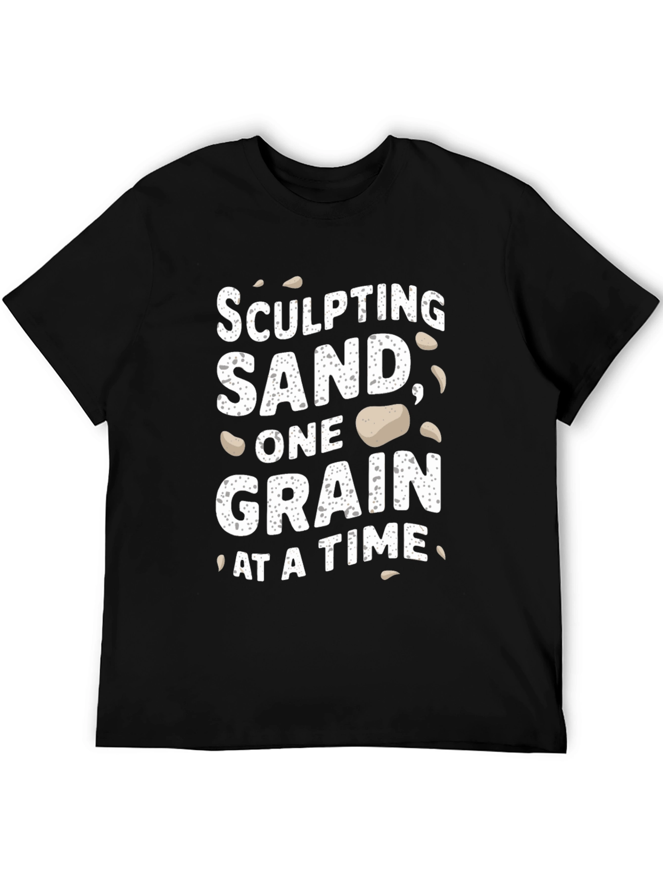 Black Sculpting Sand T-Shirt - Funny Beach Vacation Tee view 5
