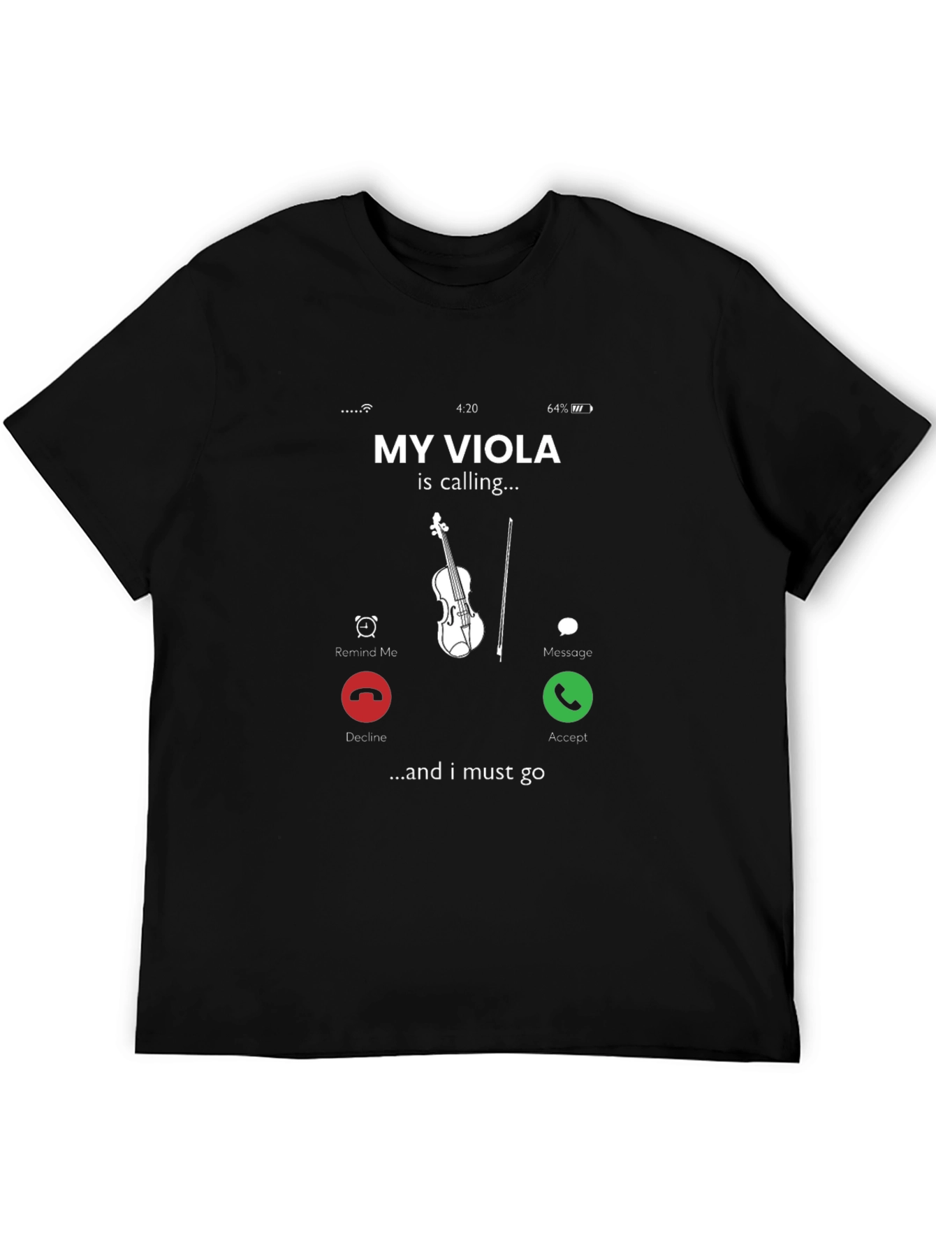 Black My Viola Is Calling T-Shirt view 5
