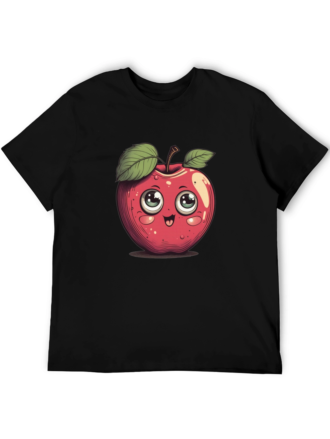 Cute Cartoon Apple Graphic Tee - 5