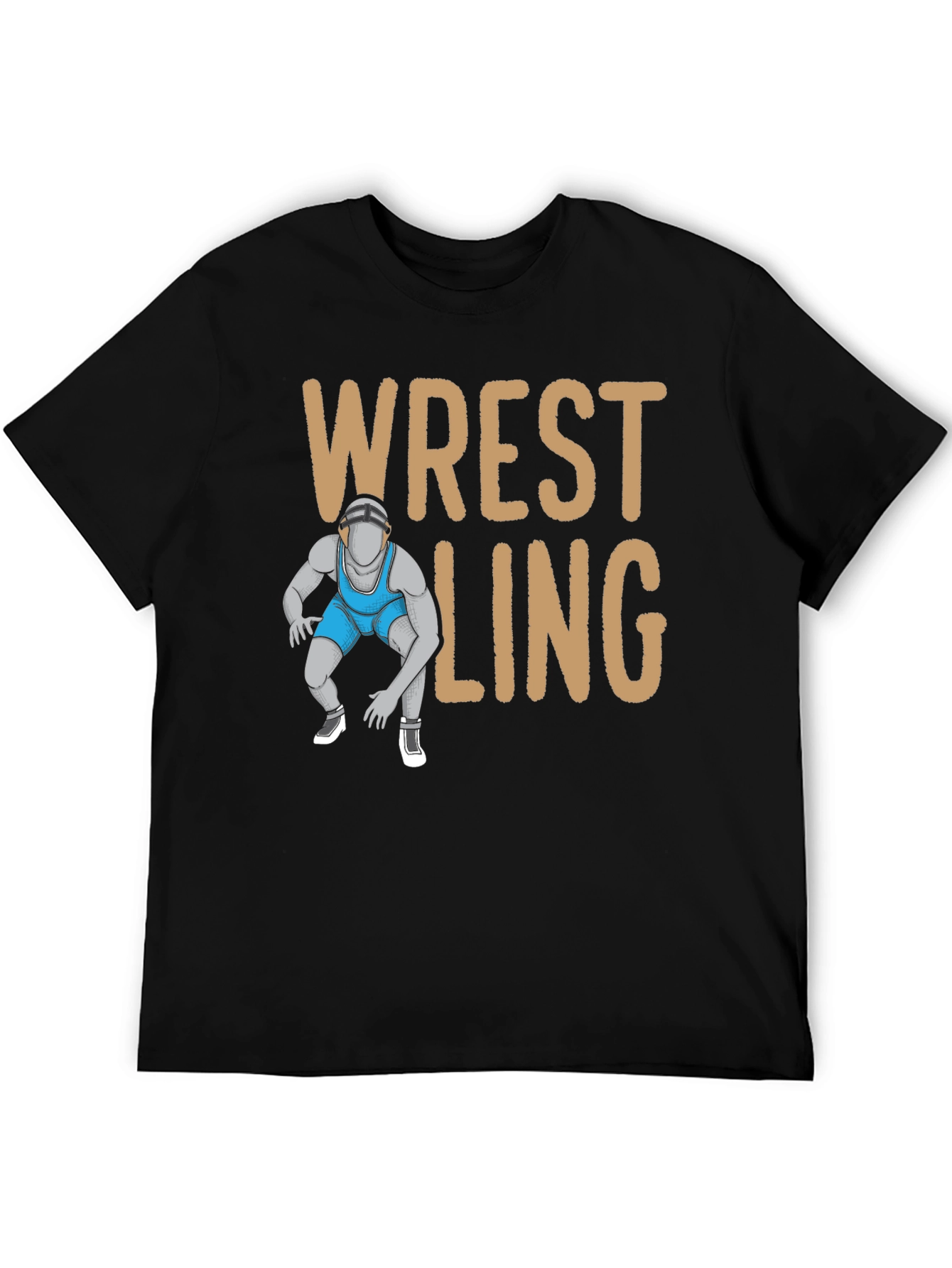 Black Wrestling Graphic T-Shirt view 5