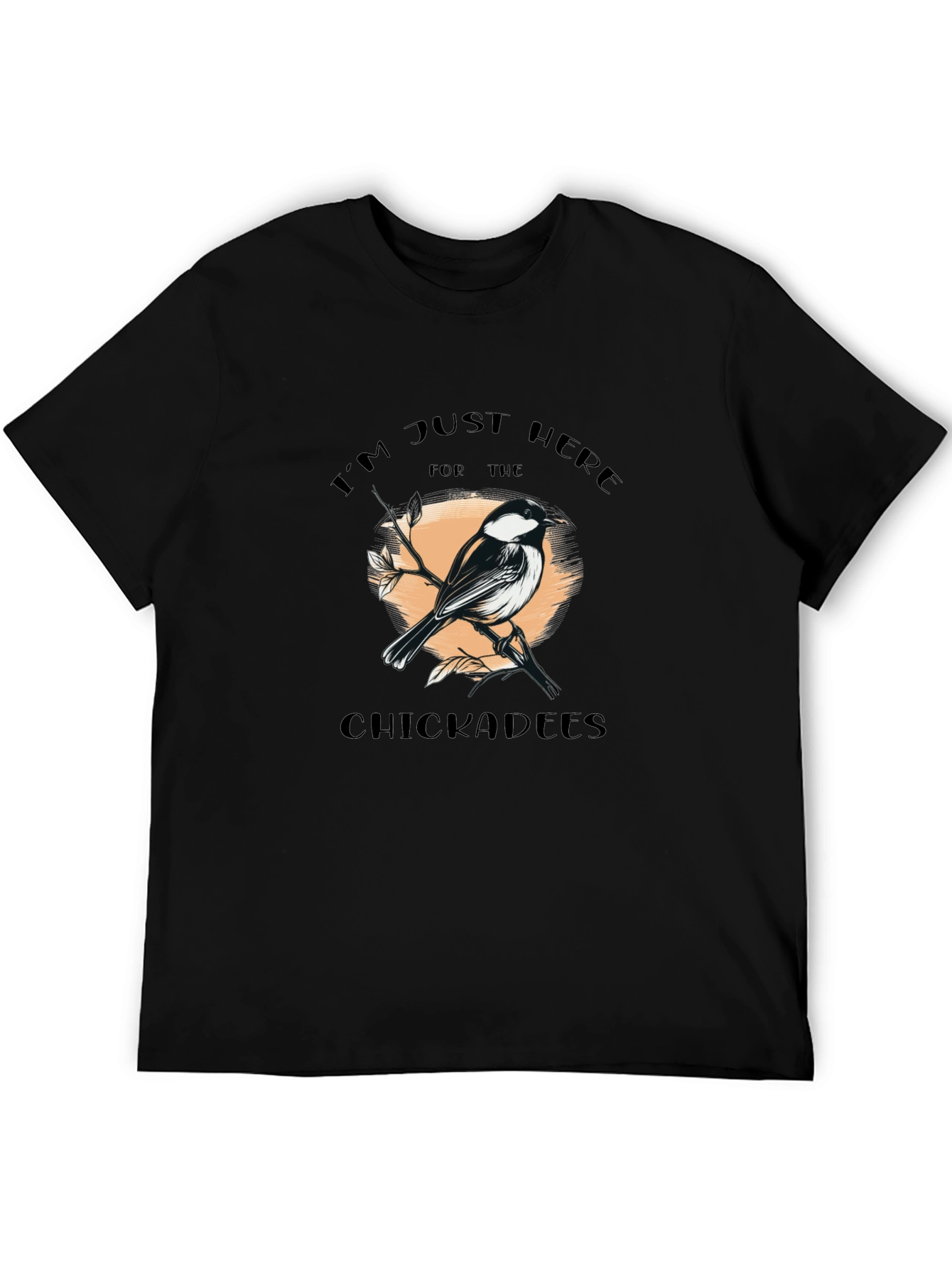 Black Chickadees Graphic T-Shirt - Bird Lover Tee view 5