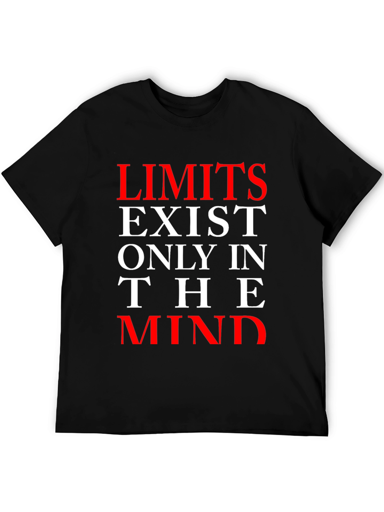 Black Limits Exist Only In The Mind Graphic T-Shirt view 5