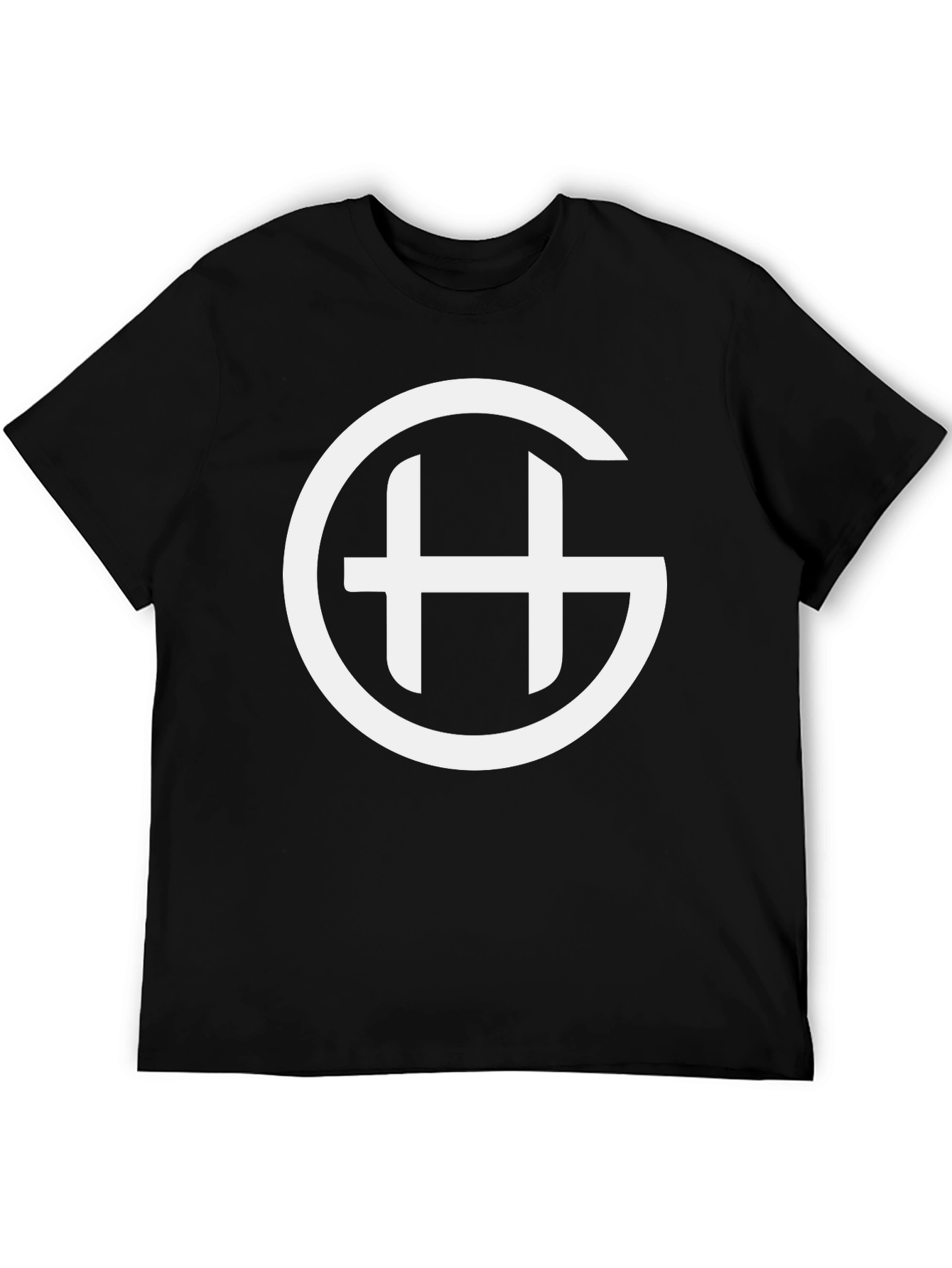 Black Modern Logo Graphic Print Black T-Shirt view 5