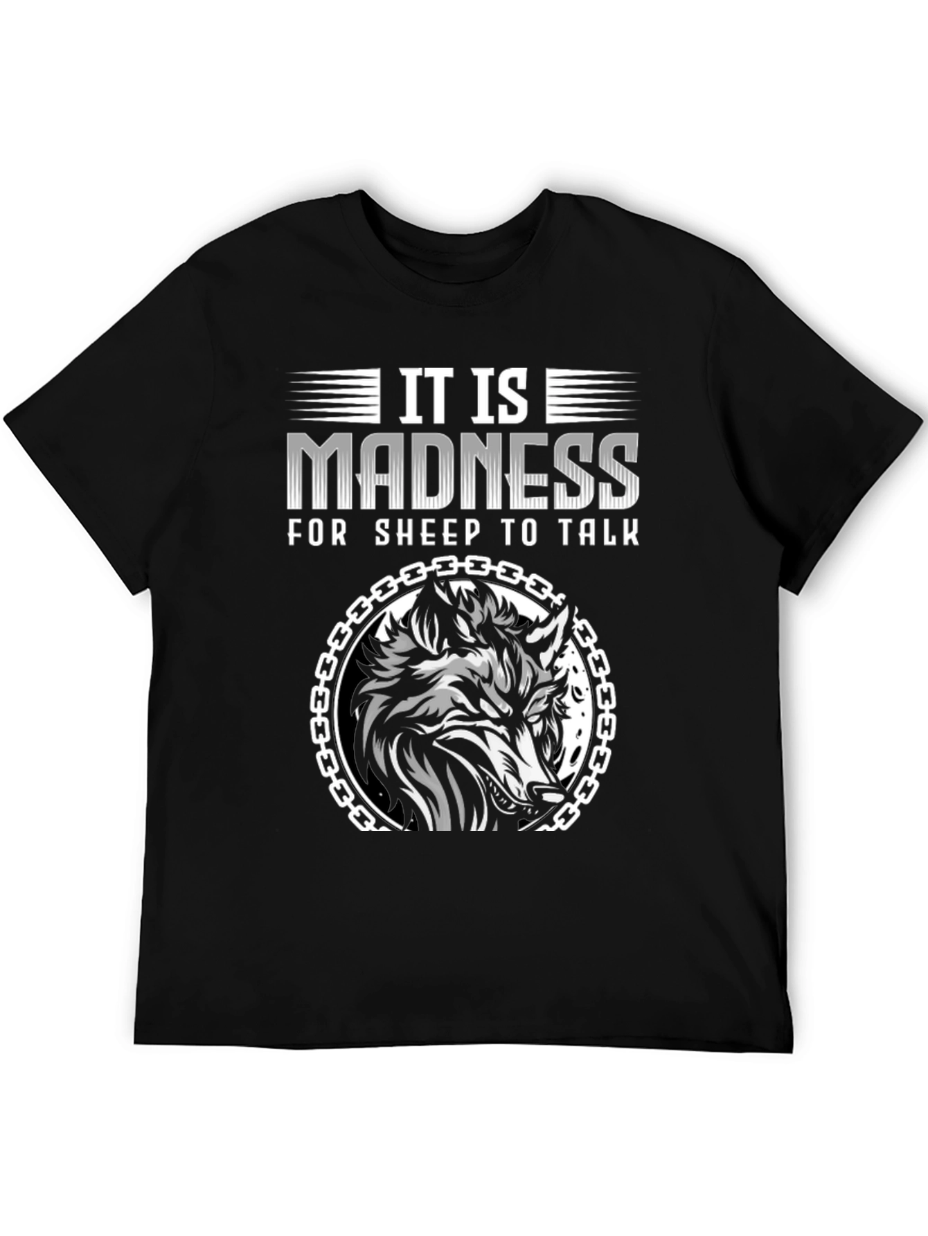 Black Wolf Madness Graphic Tee -  Unique Design view 5