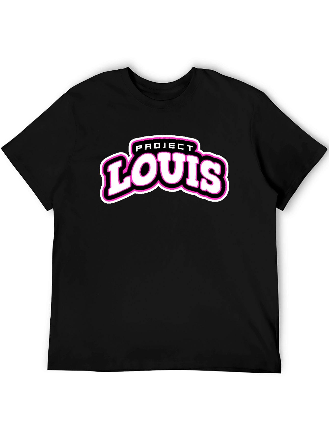Black Project Louis Black T-Shirt | Cool Graphic Tee view 5