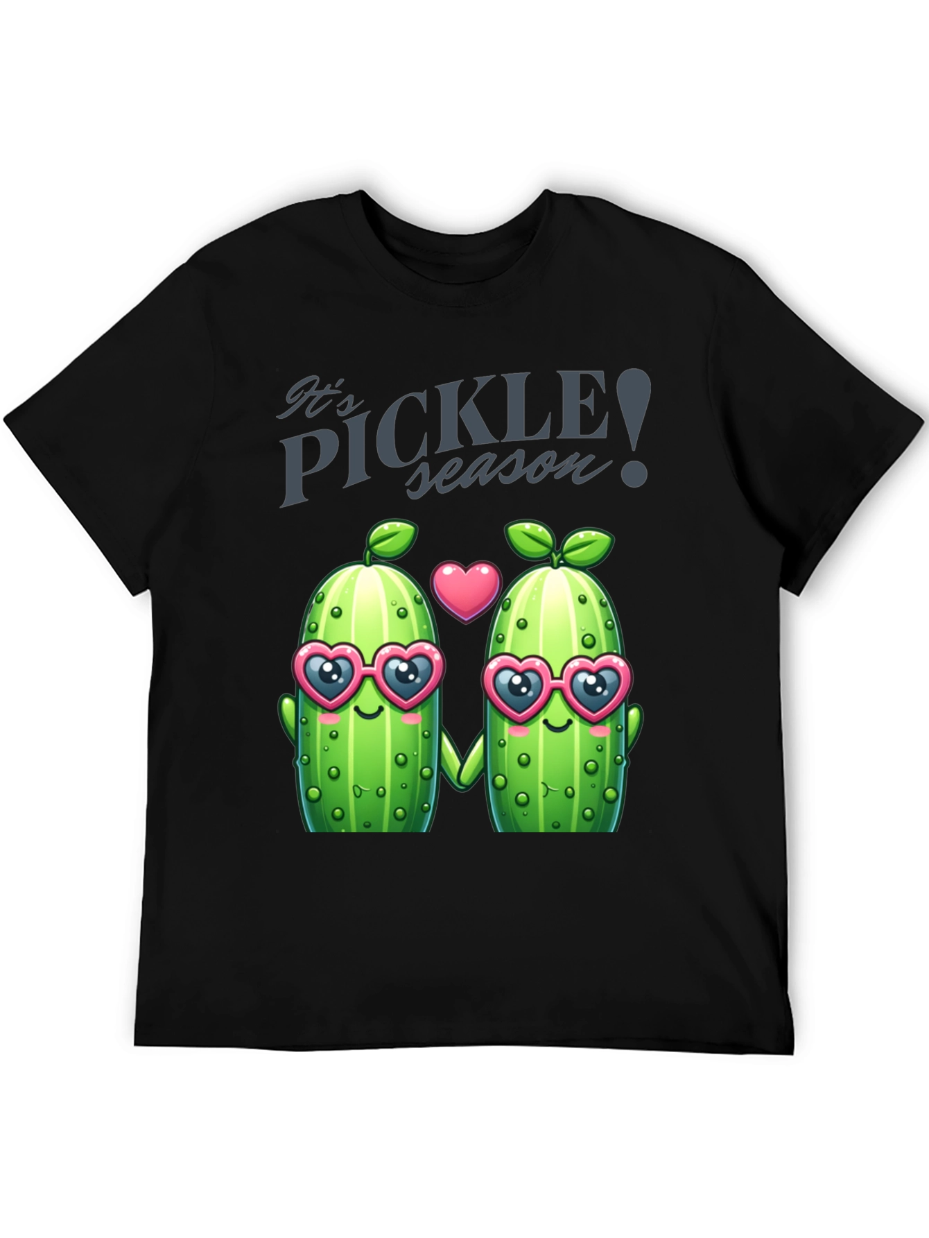 Black Pickle Season T-Shirt - Funny Cute Pickle Lover Tee view 5