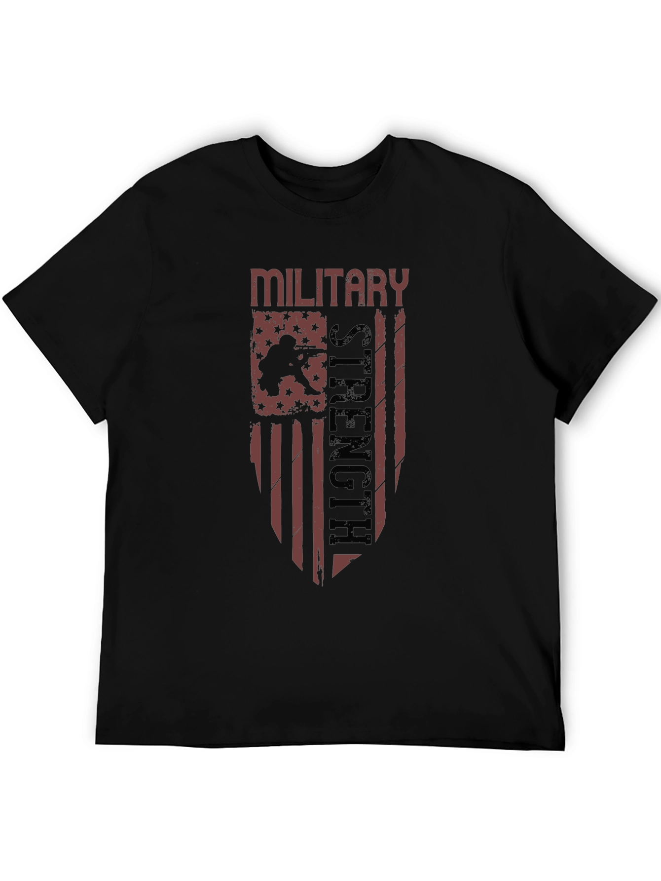 Military Strength Graphic Tee - Patriotic Design - 5
