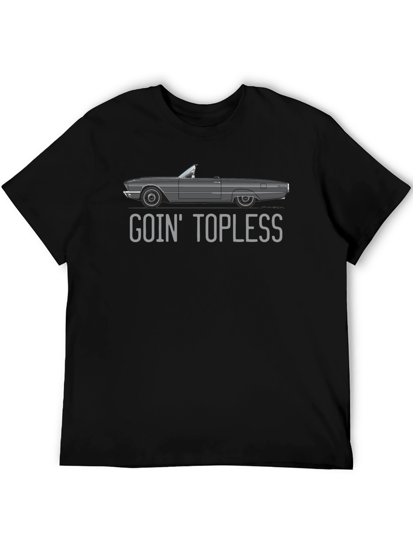 Black Goin' Topless Car T-Shirt view 5