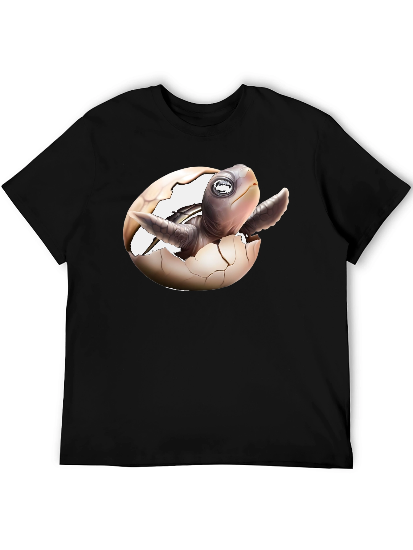 Black Turtle Hatchling T-Shirt - New Life Design view 5