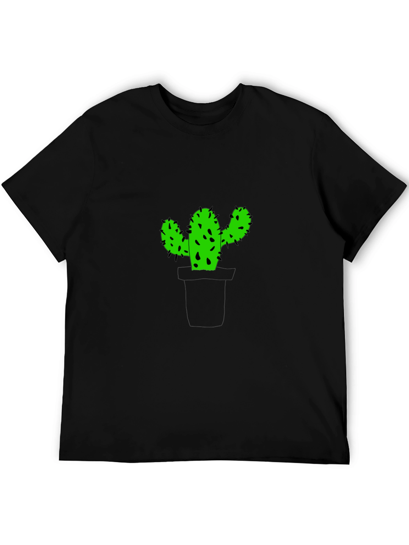 Black Cactus Graphic Print Black T-Shirt view 5