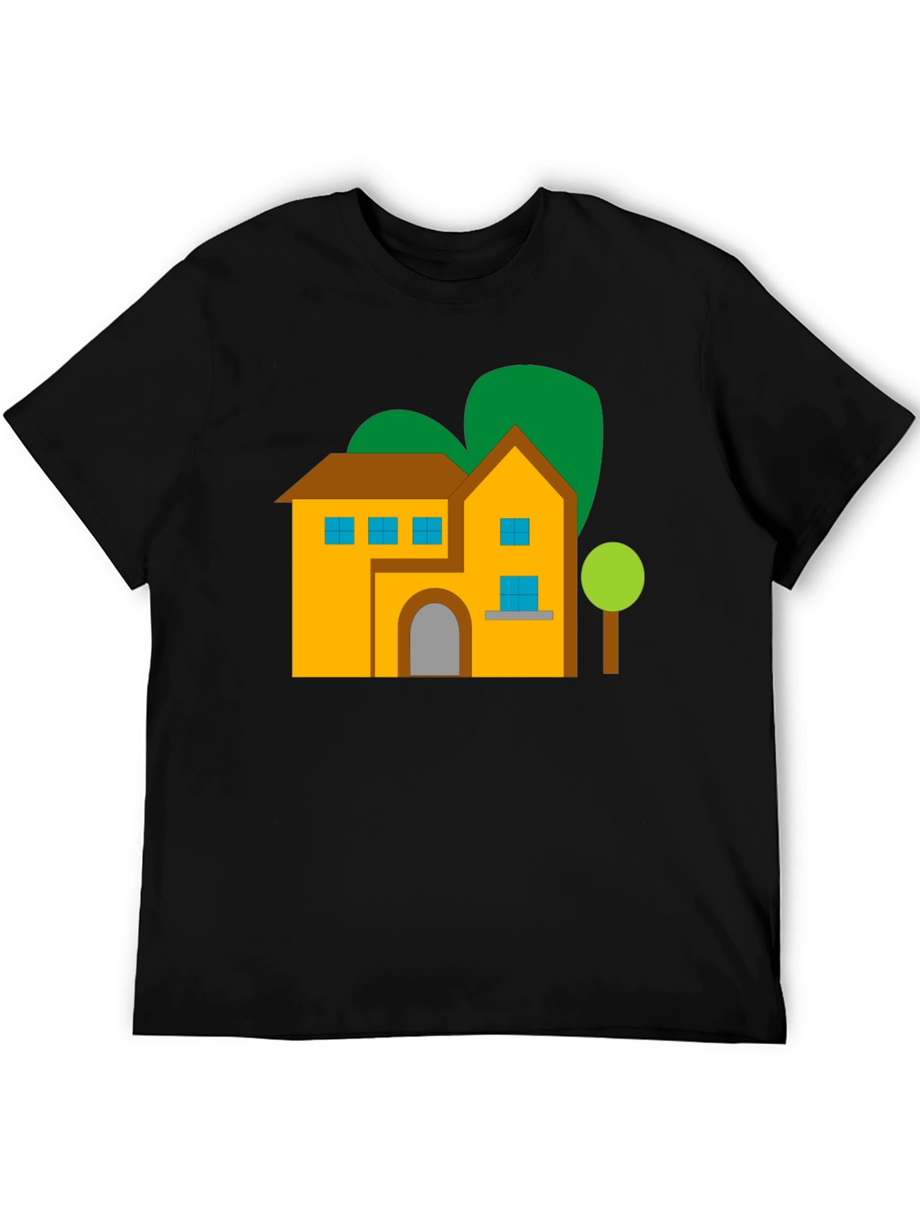 Black House Graphic Tee - Black Cotton Blend Shirt view 5