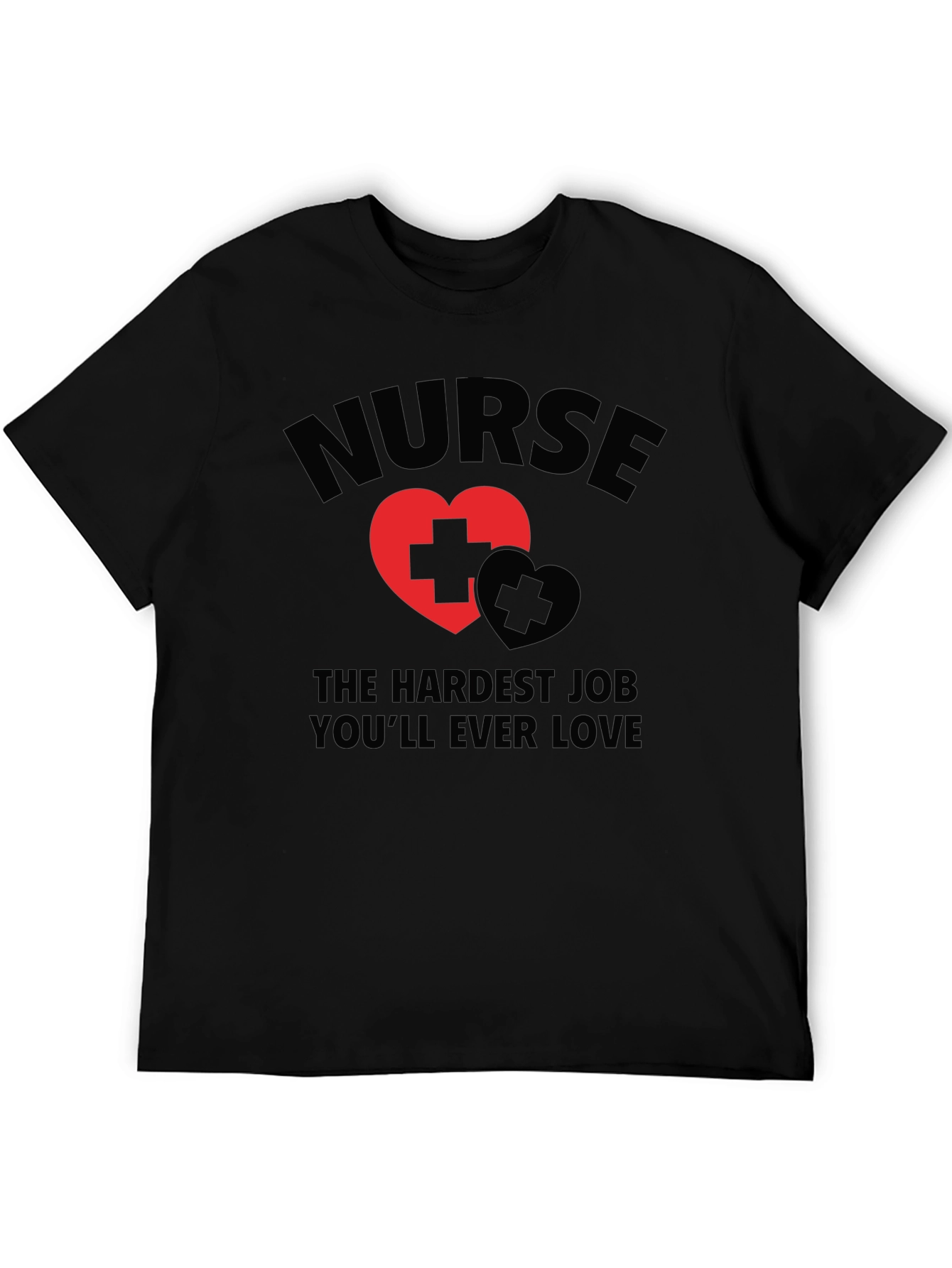 Black Nurse Hardest Job Love T-Shirt view 5