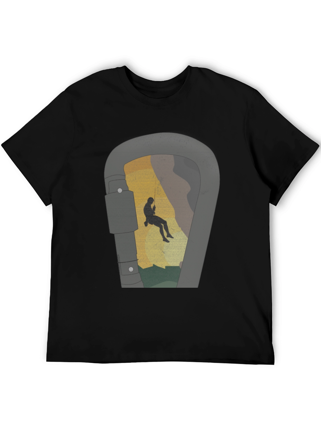 Black Climbing Carabiner Graphic Tee view 5
