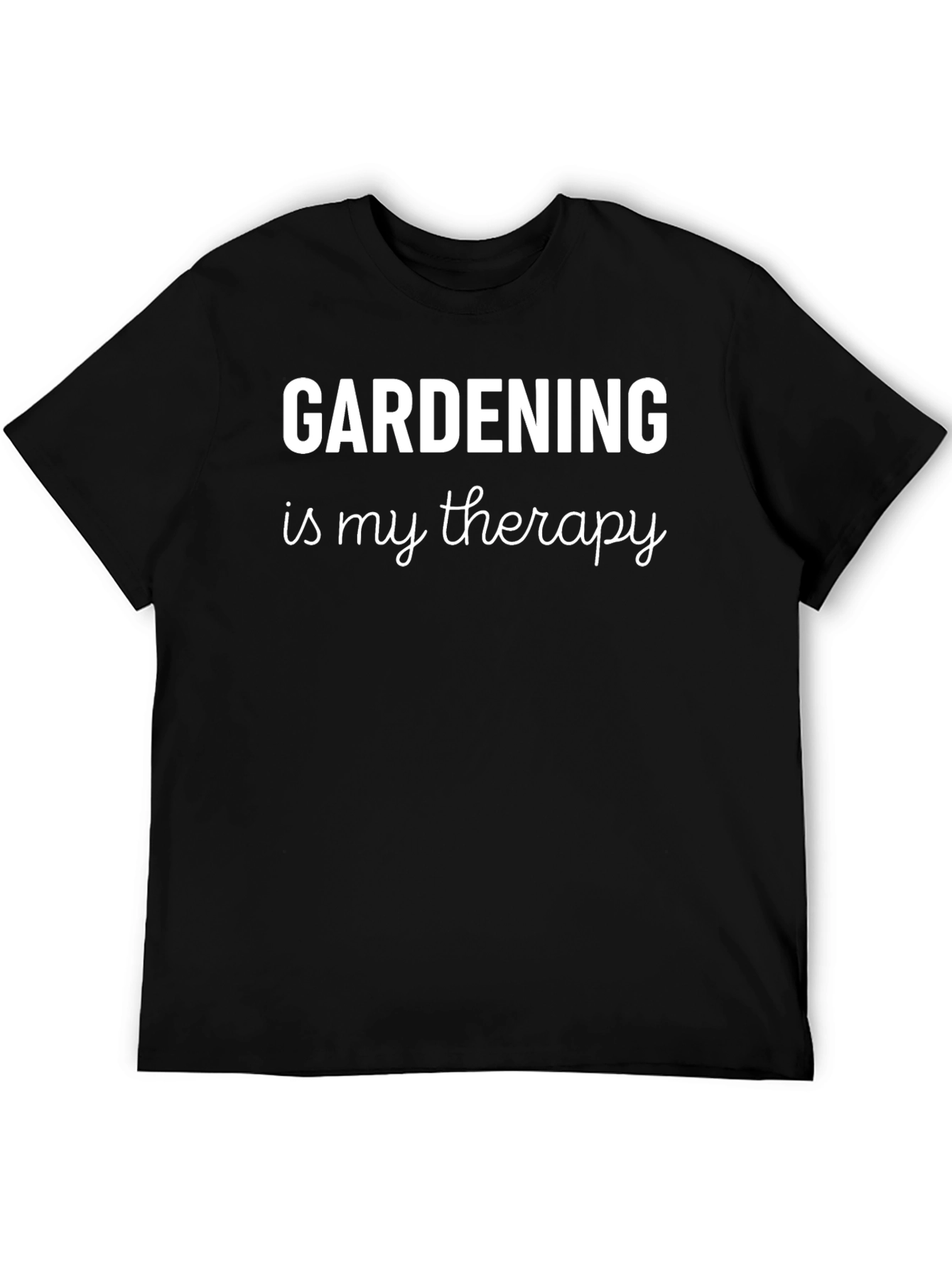 Black Gardening is My Therapy T-Shirt view 5