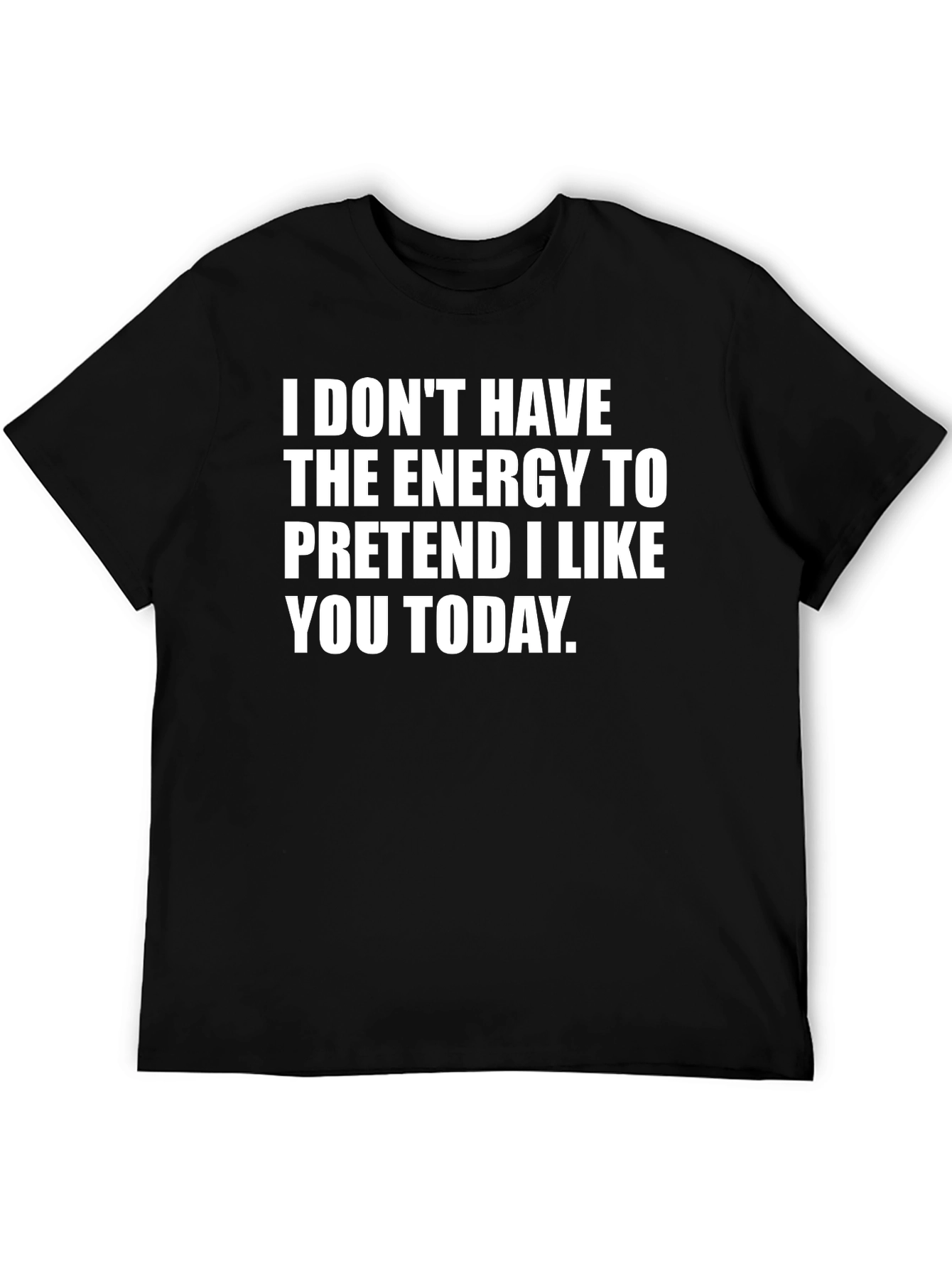 Black Funny "Energy to Pretend" Graphic T-Shirt view 5