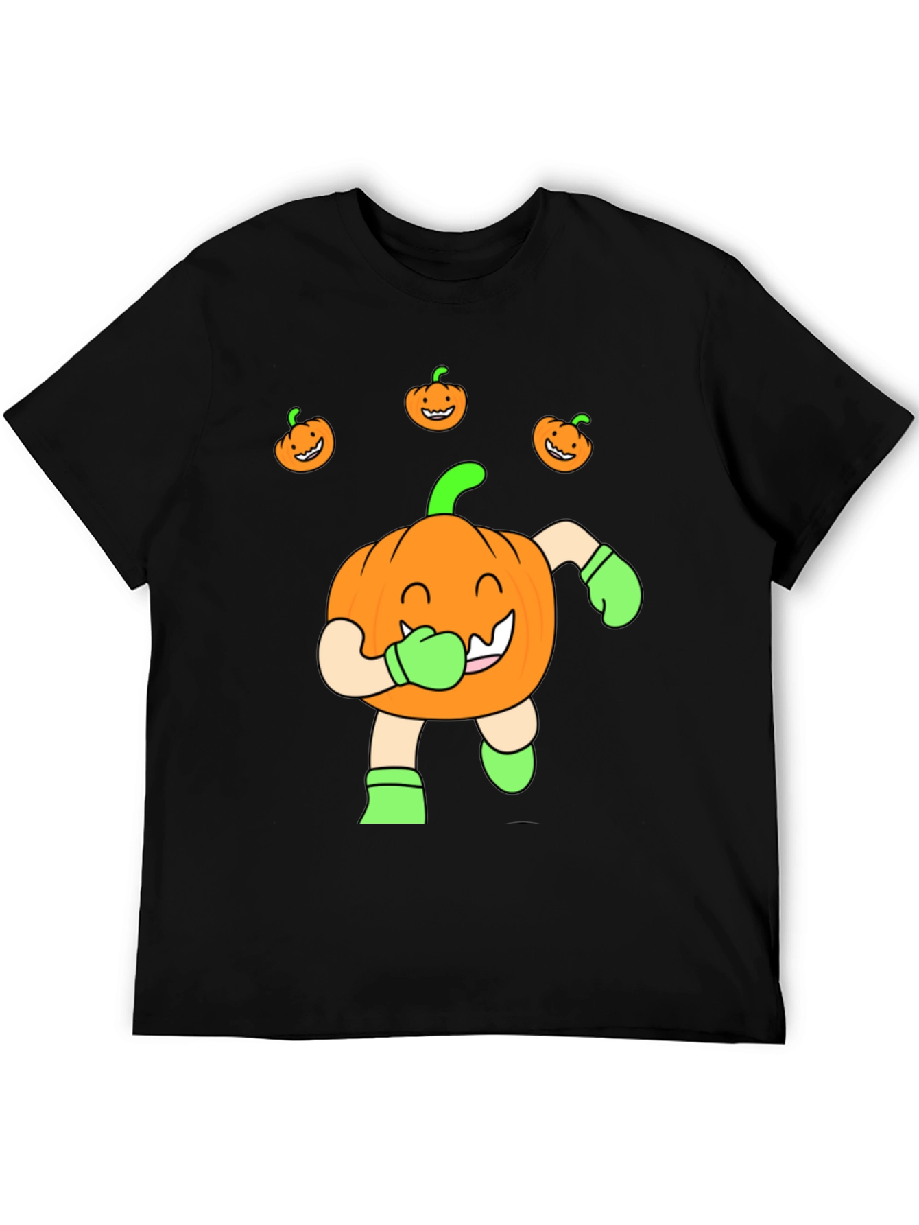 Black Halloween Pumpkin T-Shirt view 5