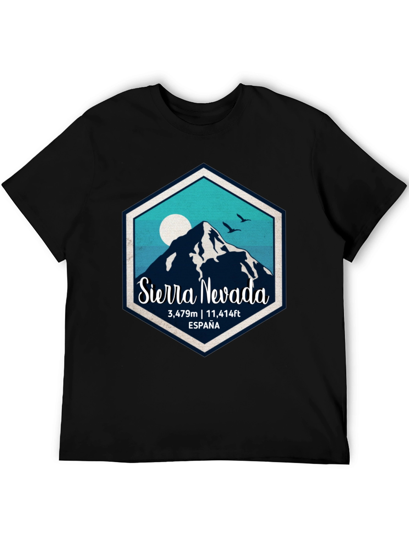 Black Sierra Nevada Spain T-Shirt view 5
