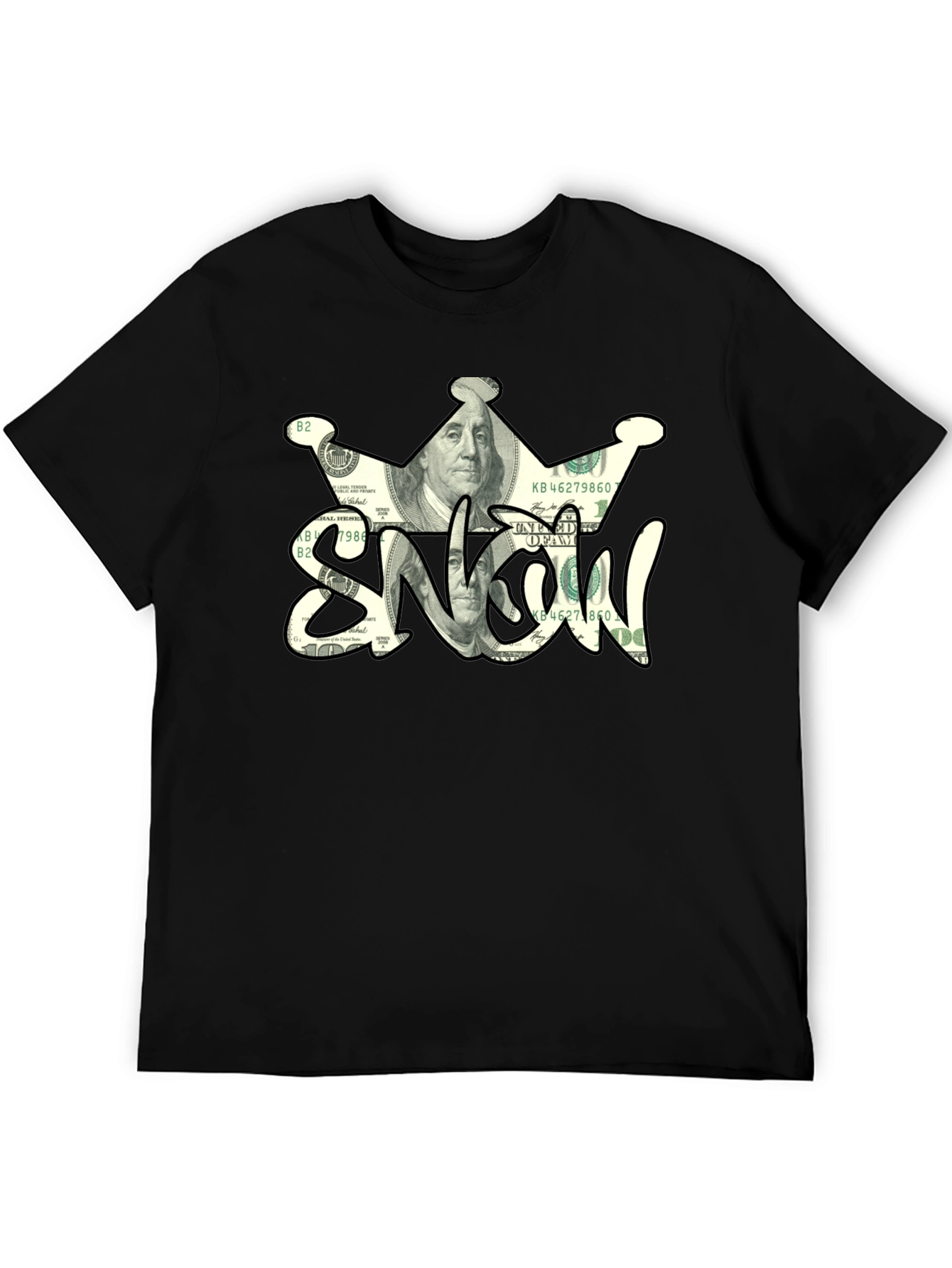 Black Snow Crown Graphic Tee - Black view 5