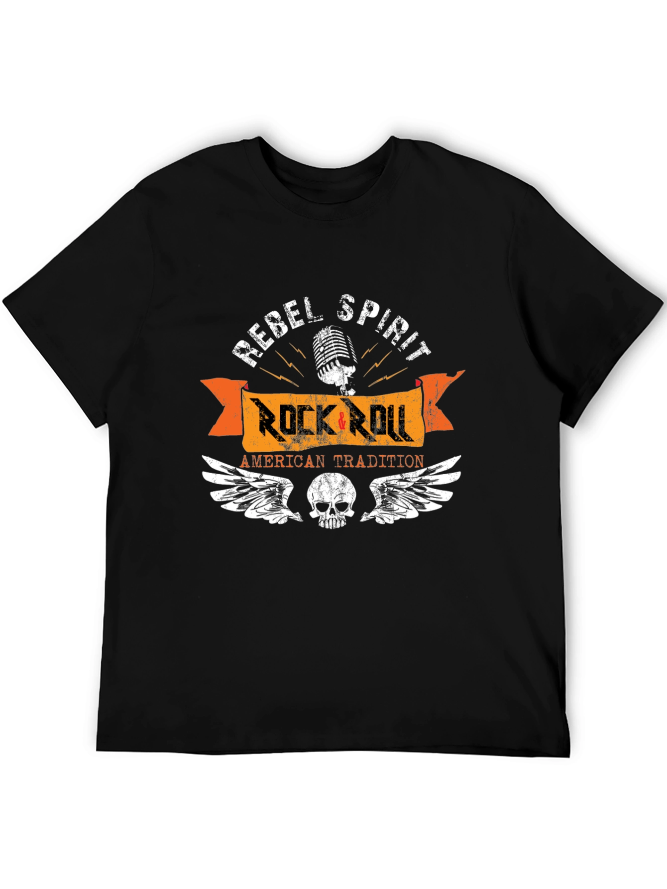 Black Rebel Spirit Rock & Roll Black T-Shirt view 5