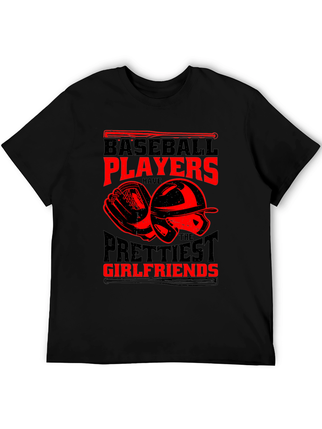 Black Baseball Player T-Shirt -  Prettiest Girlfriends view 5