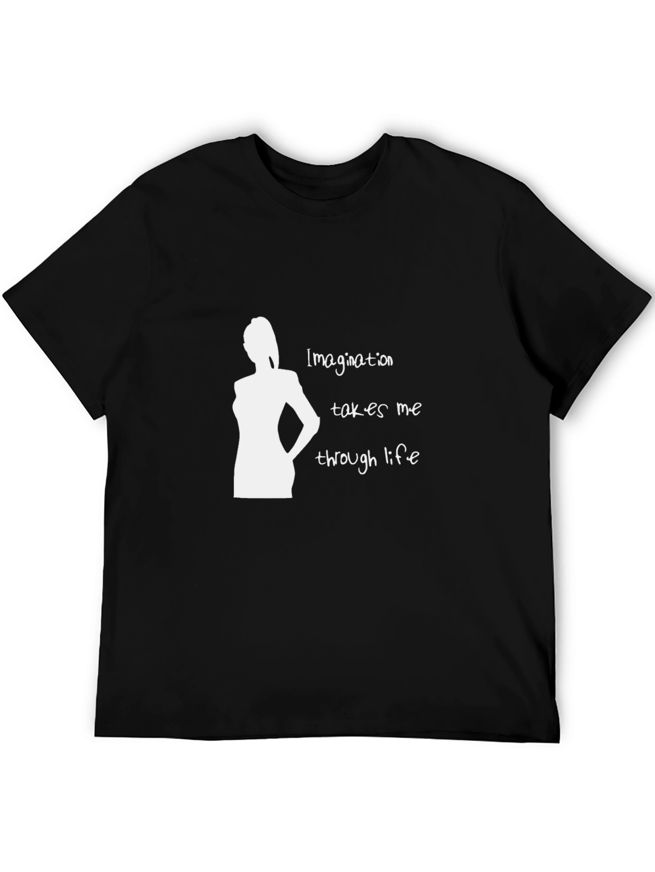 Black Imagination Silhouette Graphic Tee - Black view 5