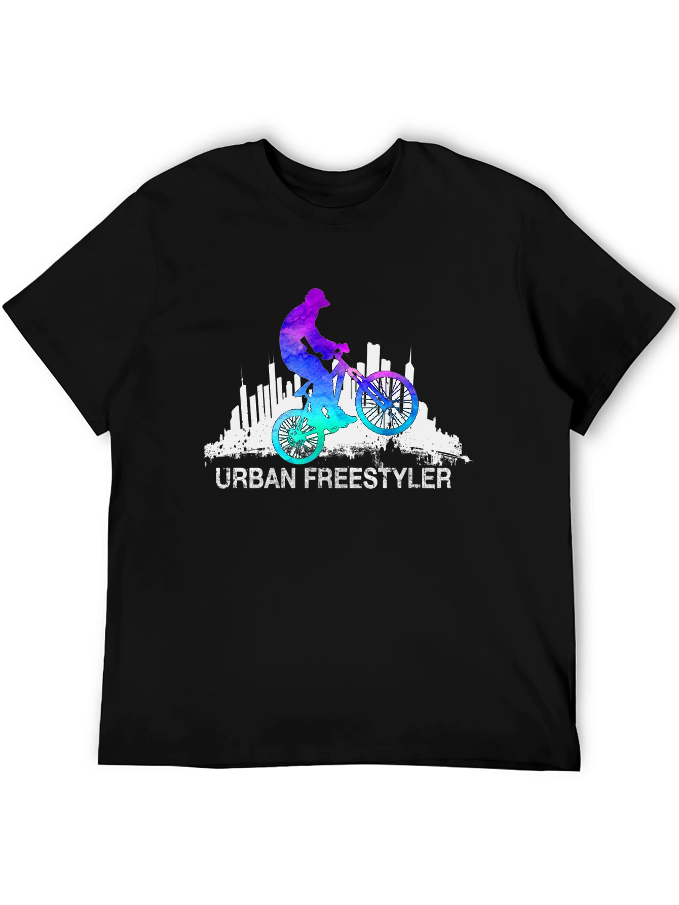 Black Urban Freestyler Graphic Tee - Black view 5