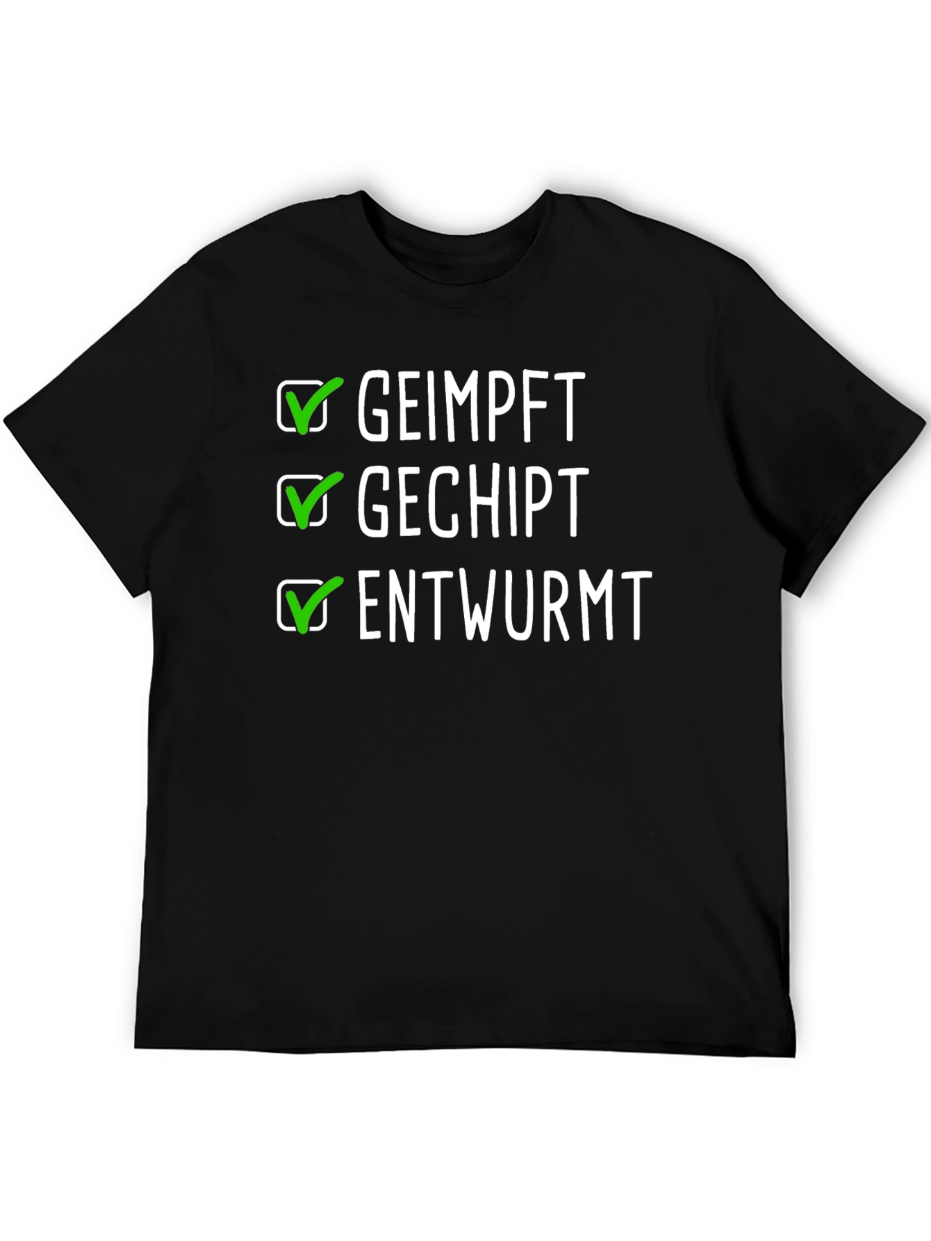 Black Geimpft Gechipt Entwurmt Black T-Shirt view 5