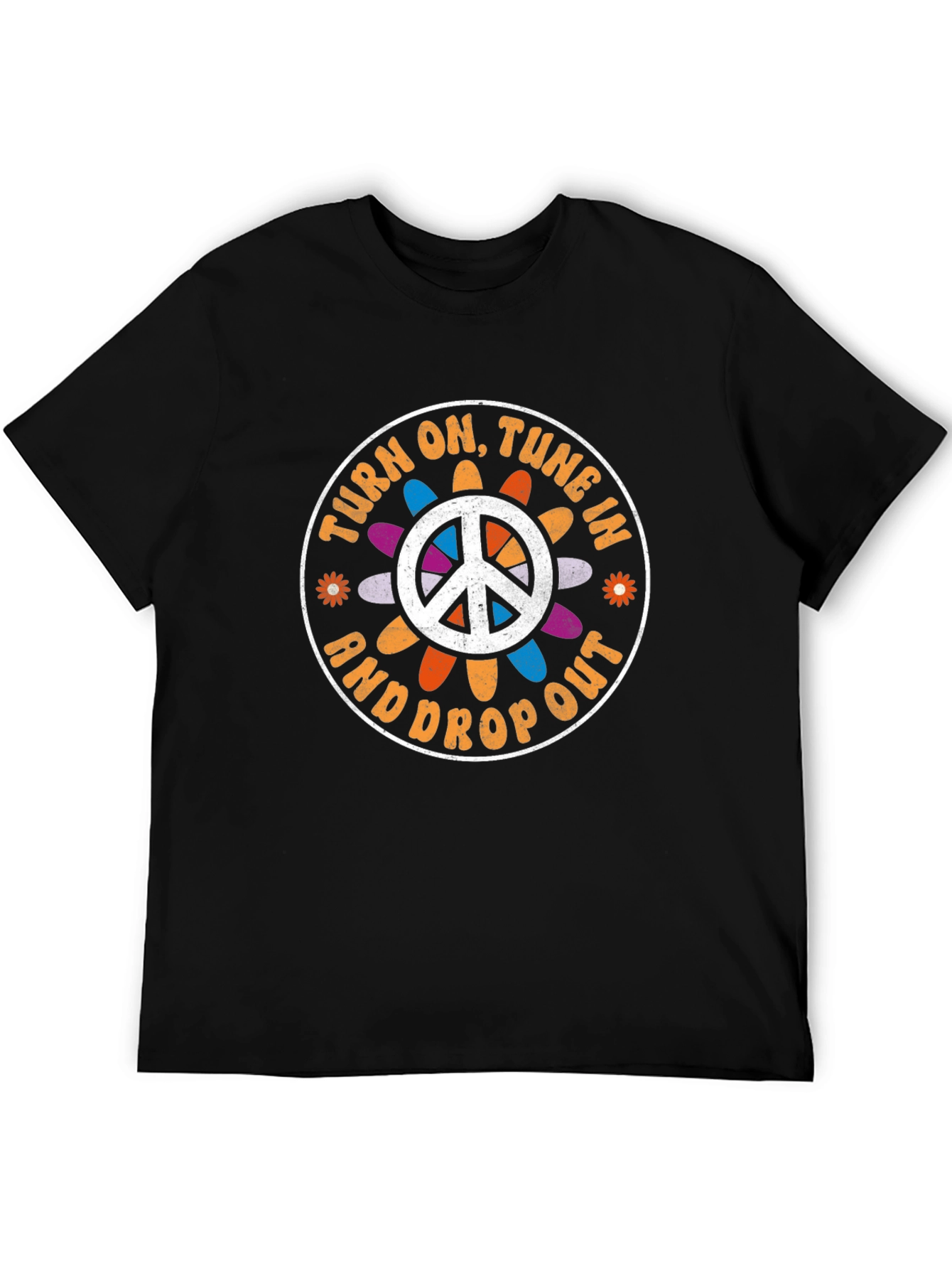 Turn On Tune In T-Shirt Retro Peace Sign - 5