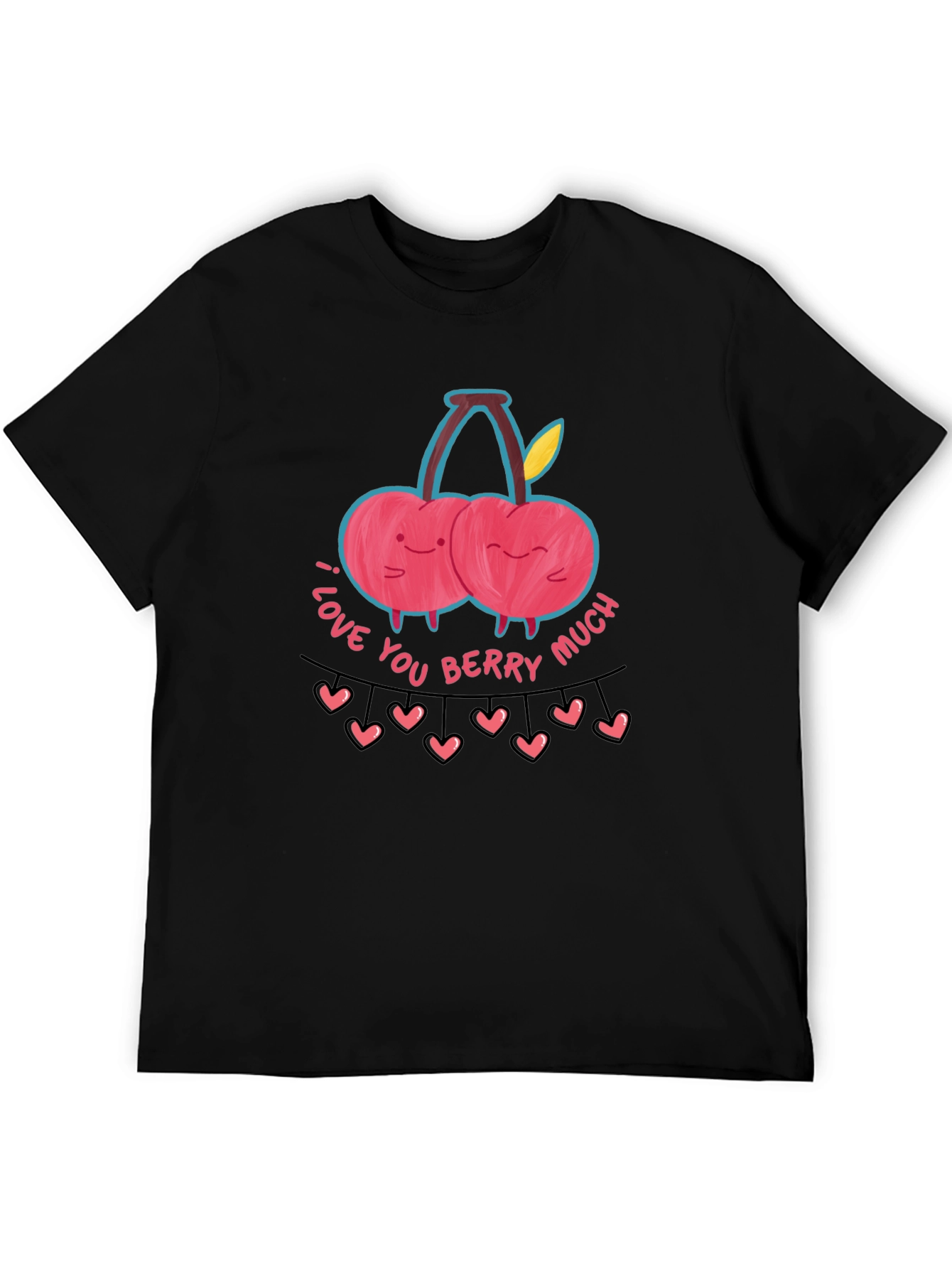 Black I Love You Berry Much Graphic Tee view 5