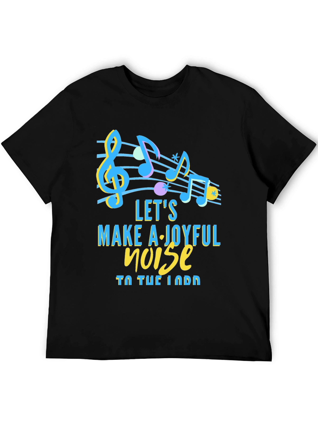 Black Joyful Noise Music T-Shirt view 5