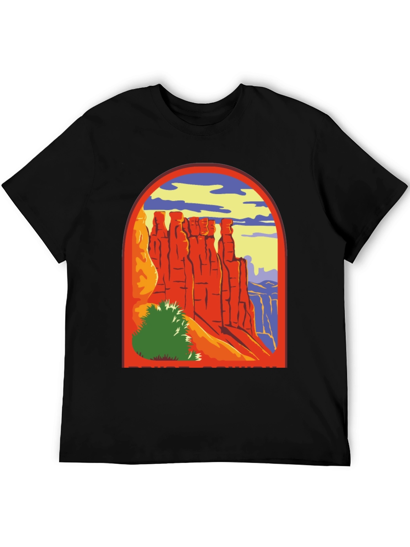 Black Desert Landscape Graphic T-Shirt view 5
