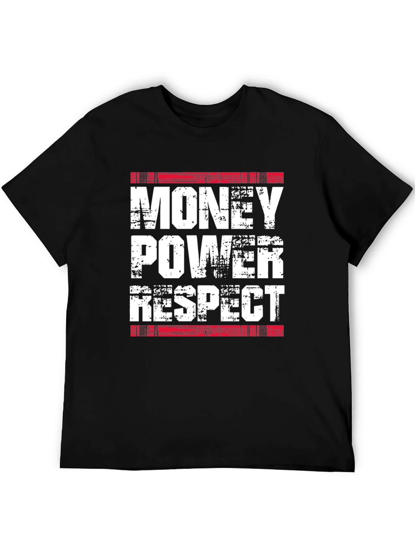 Black Money Power Respect T-Shirt - Black view 5