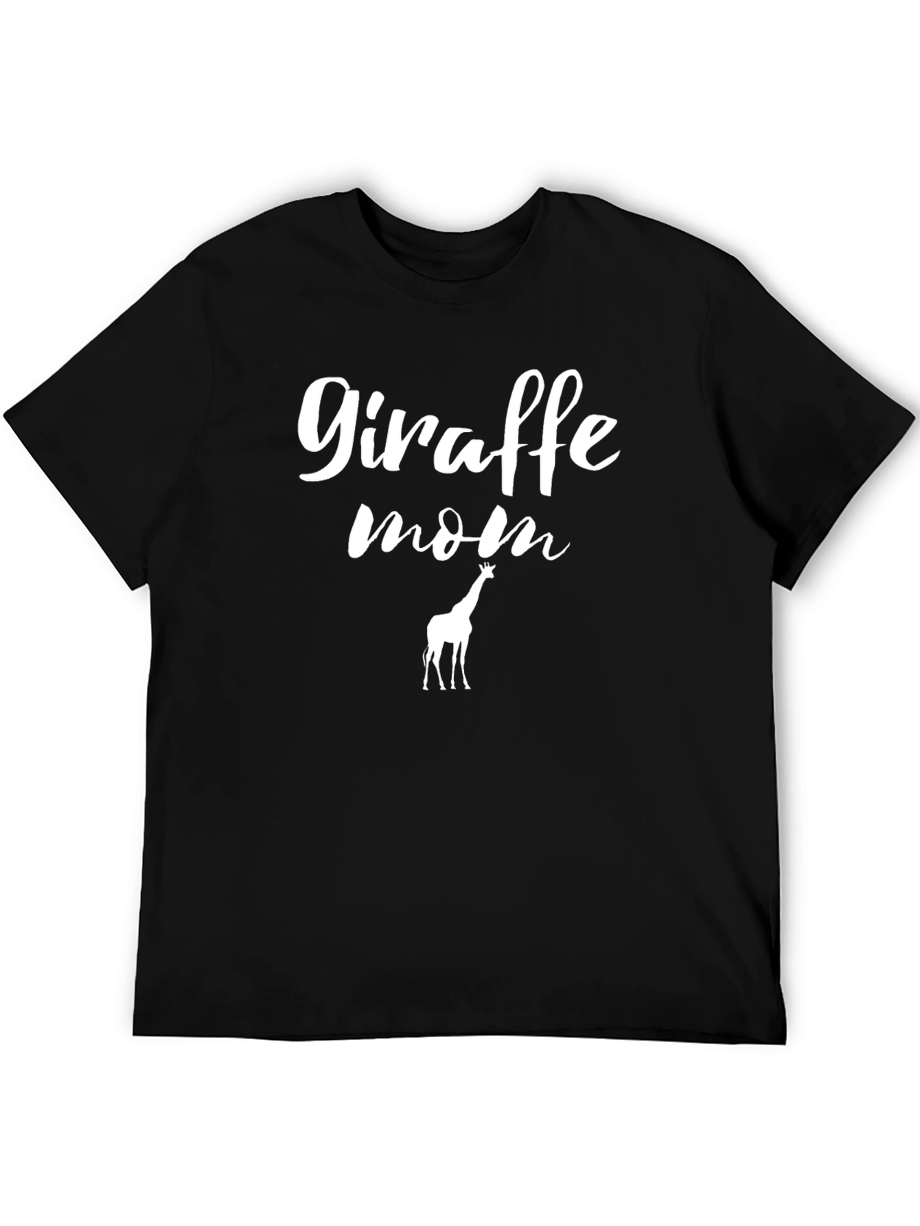 Black Giraffe Mom T-Shirt - Cute Animal Lover Tee view 5