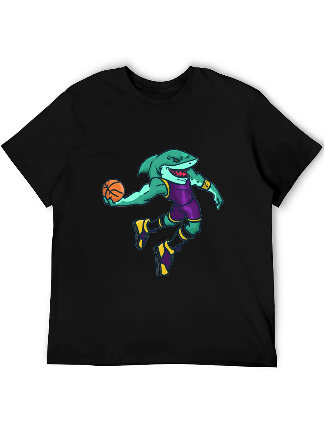 Black Shark Basketball Graphic Tee view 5