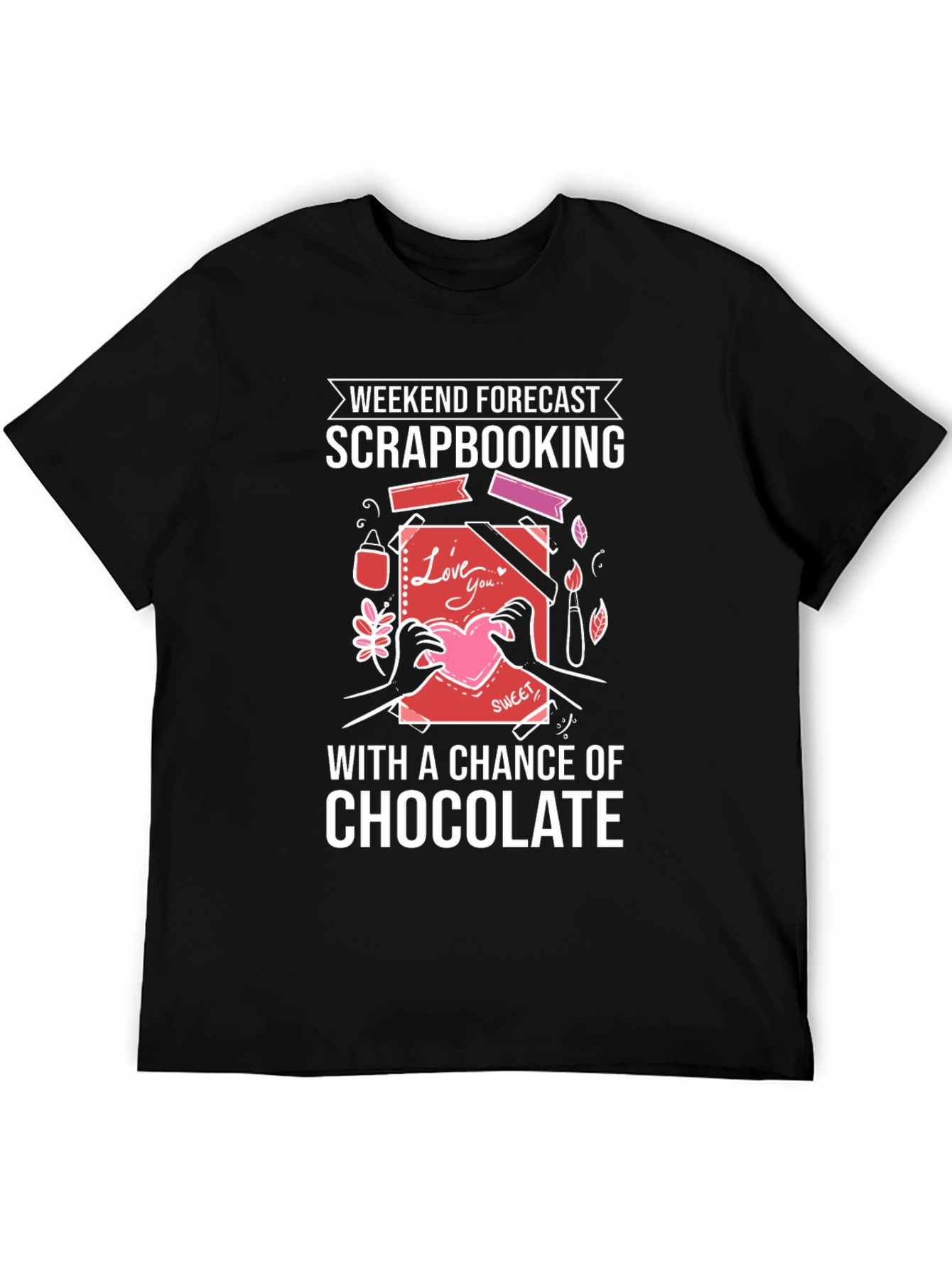 Scrapbooking & Chocolate Forecast Graphic Tee - 5