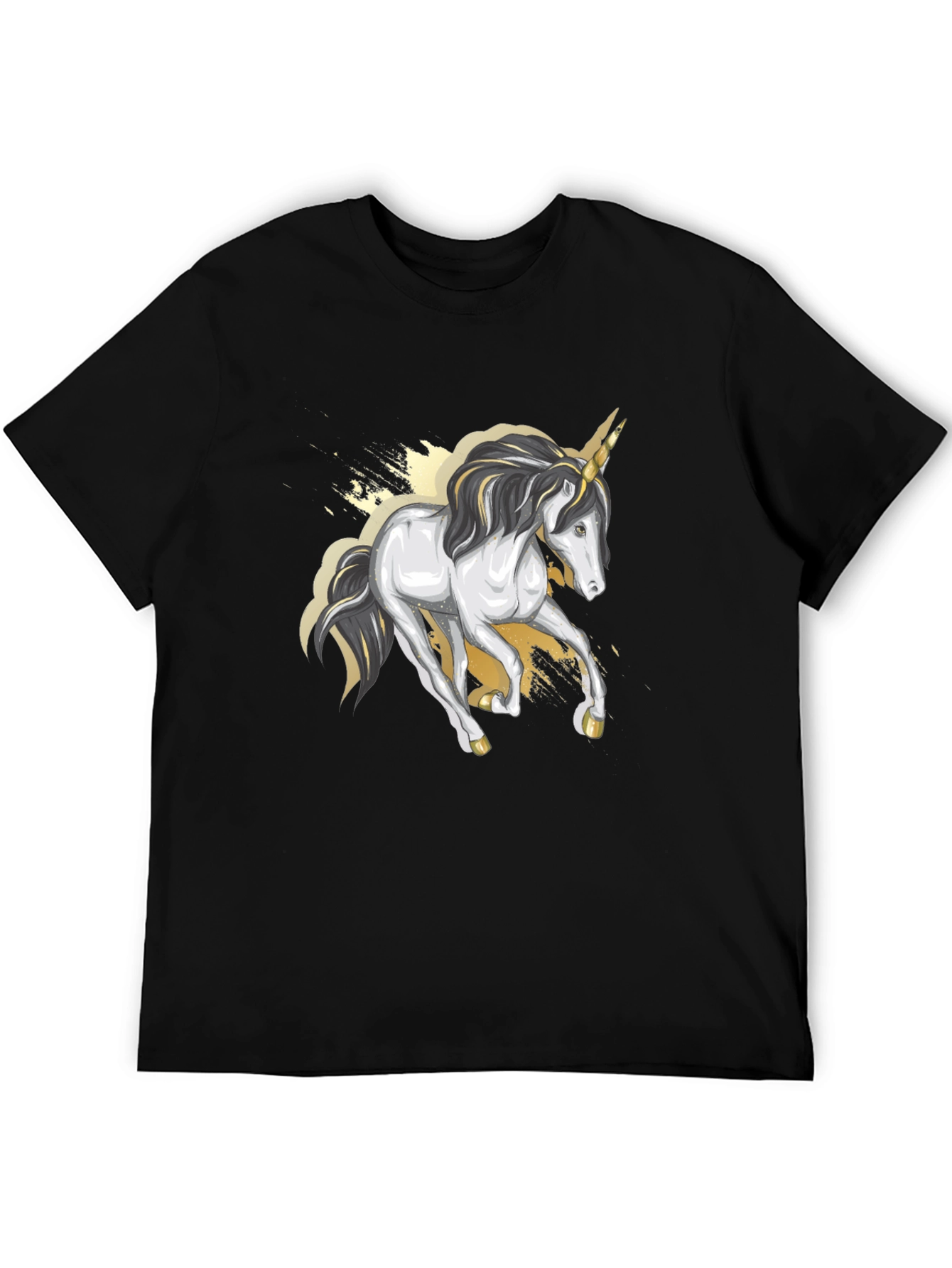 Black Unicorn Graphic Tee - Black Cotton Blend view 5