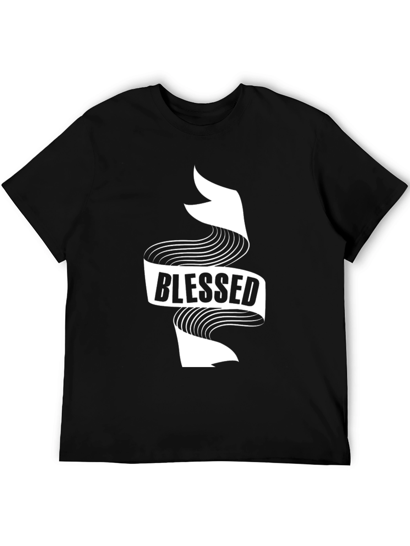 Black Blessed Graphic T-Shirt - Classic Black Tee view 5
