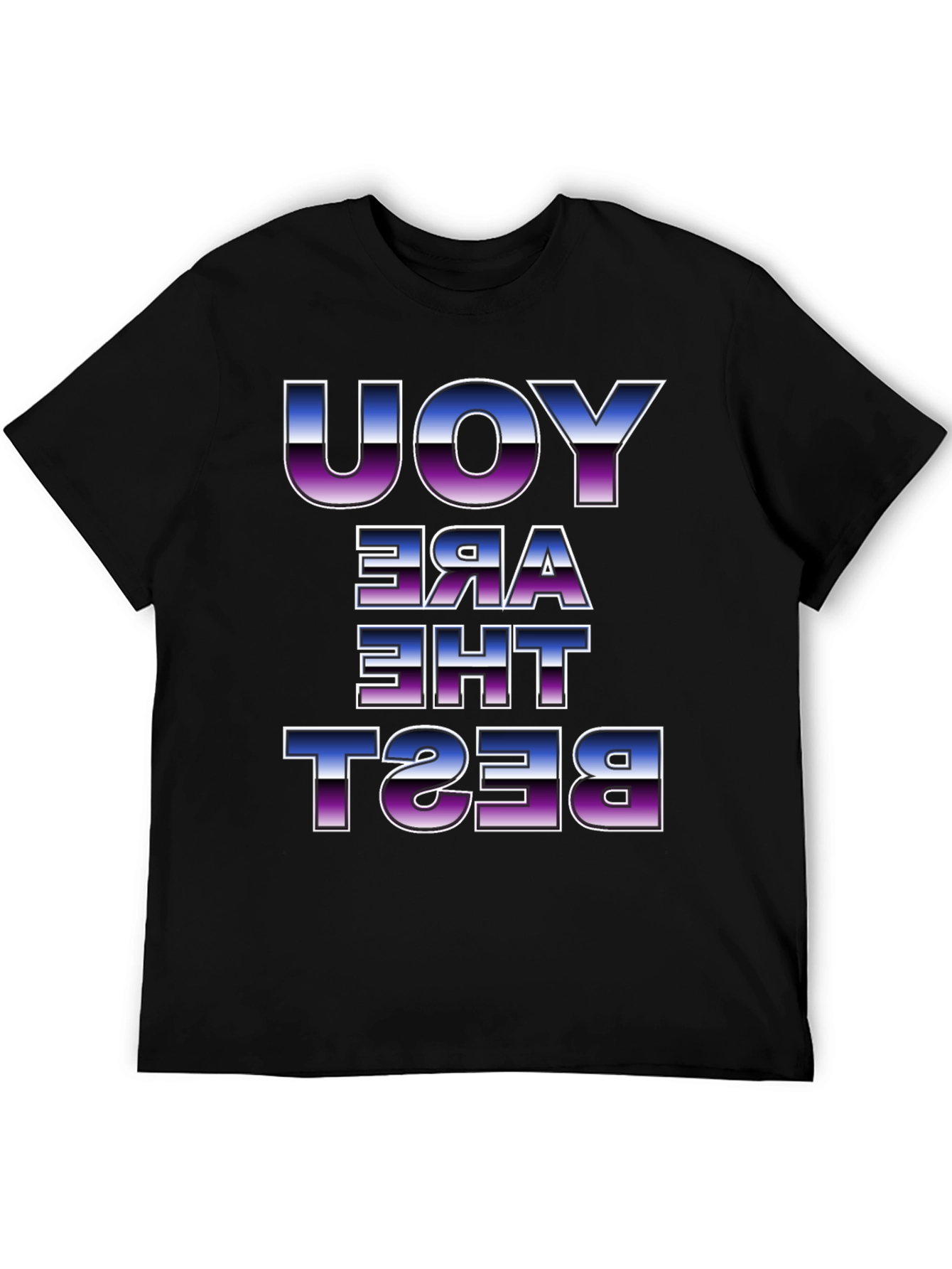 Black You Are The Best Graphic Tee - Black Cotton Blend view 5