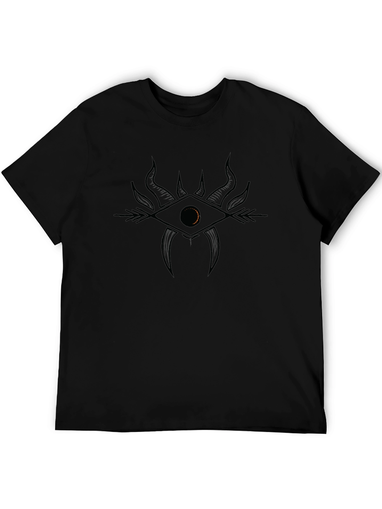 Black Mystic Eye Graphic Tee - Black Cotton view 5
