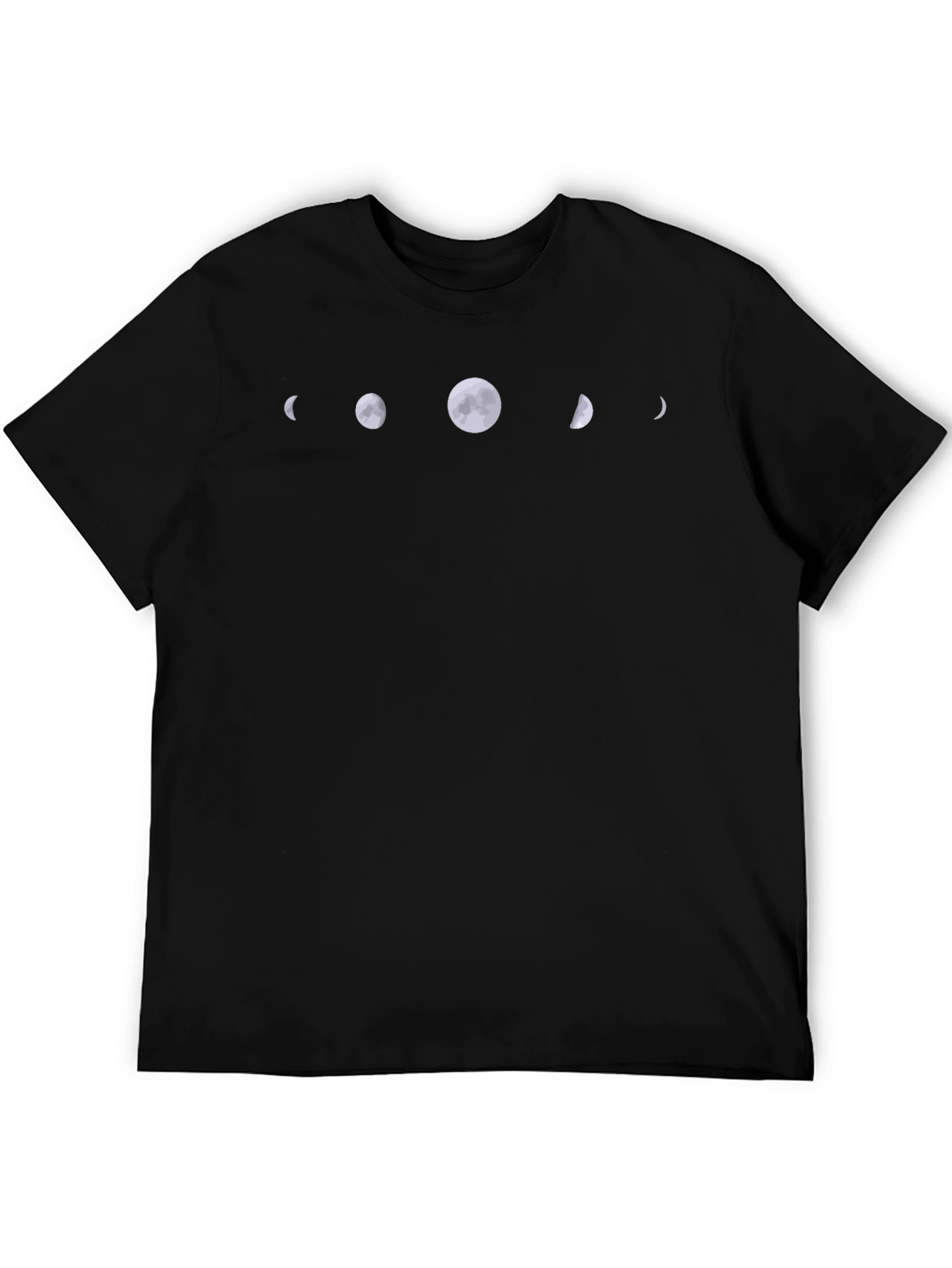 Black Lunar Phases Graphic T-Shirt view 5