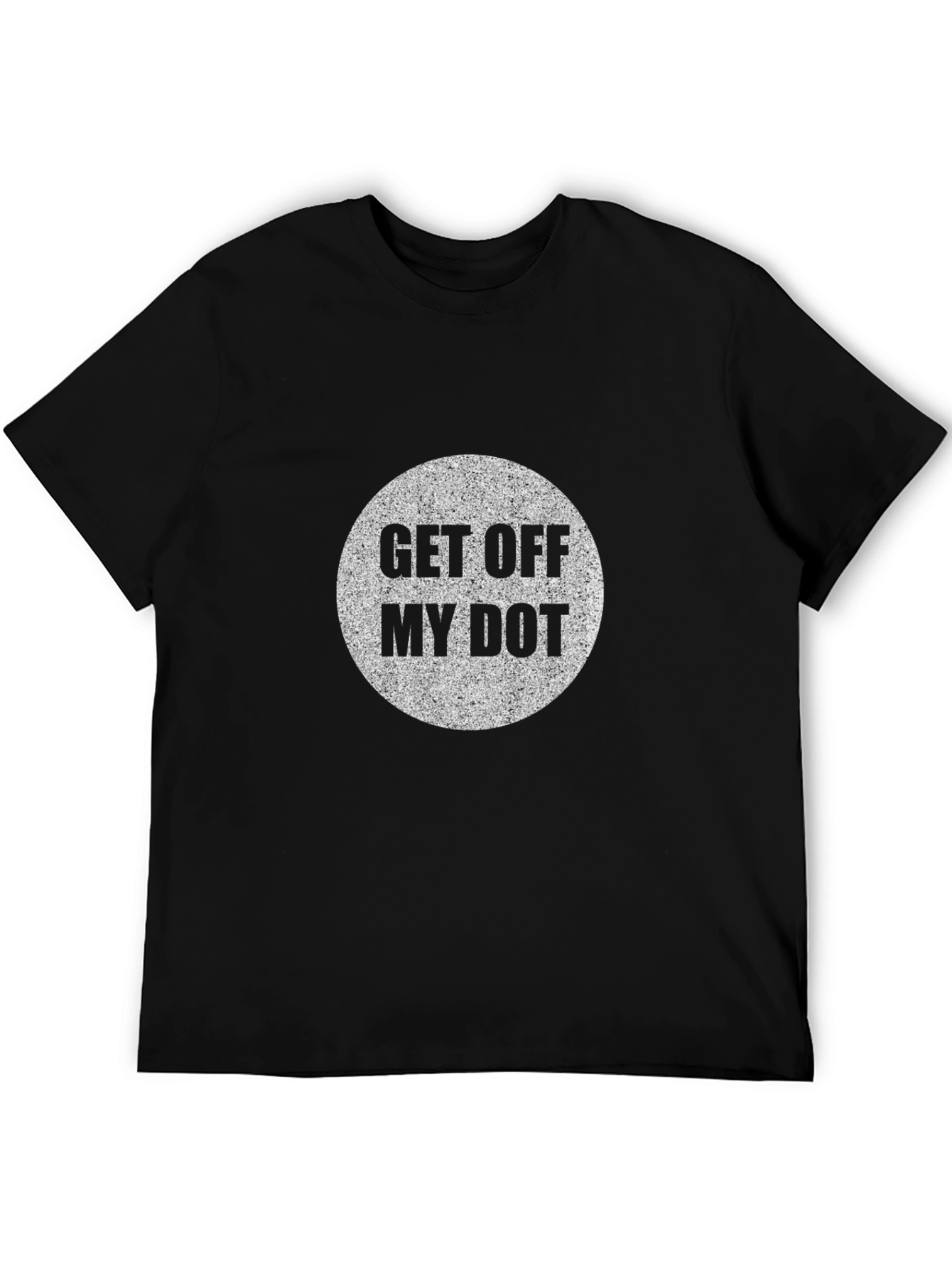 Black Get Off My Dot Graphic Tee - Black Crew Neck view 5