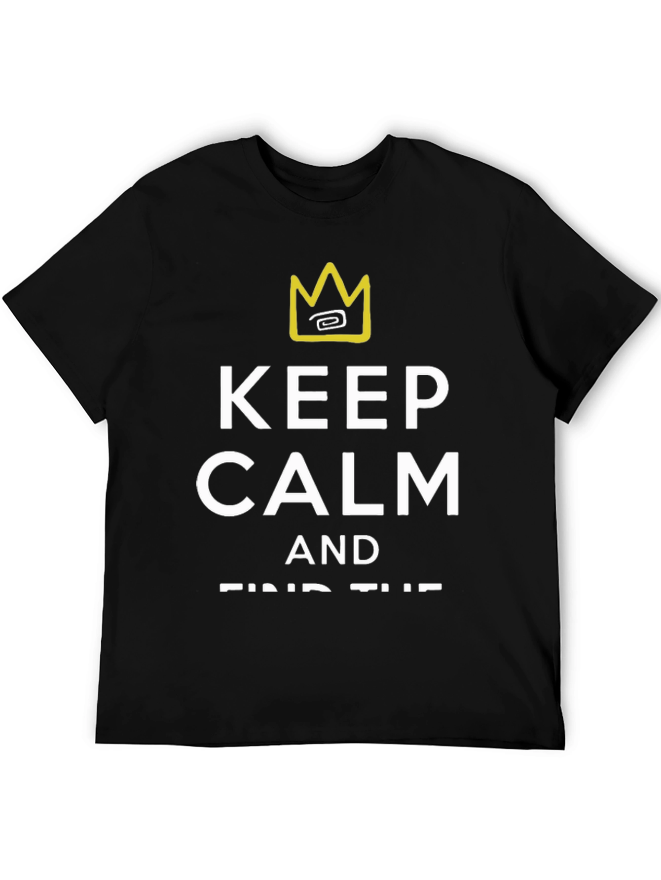 Black Keep Calm & Find the Cure Graphic T-Shirt view 5