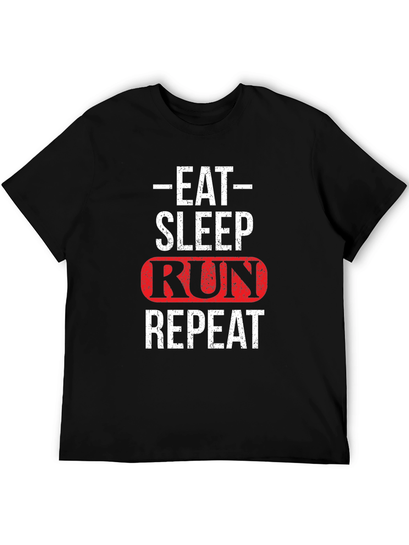 Black Eat Sleep Run Repeat Graphic Tee view 5