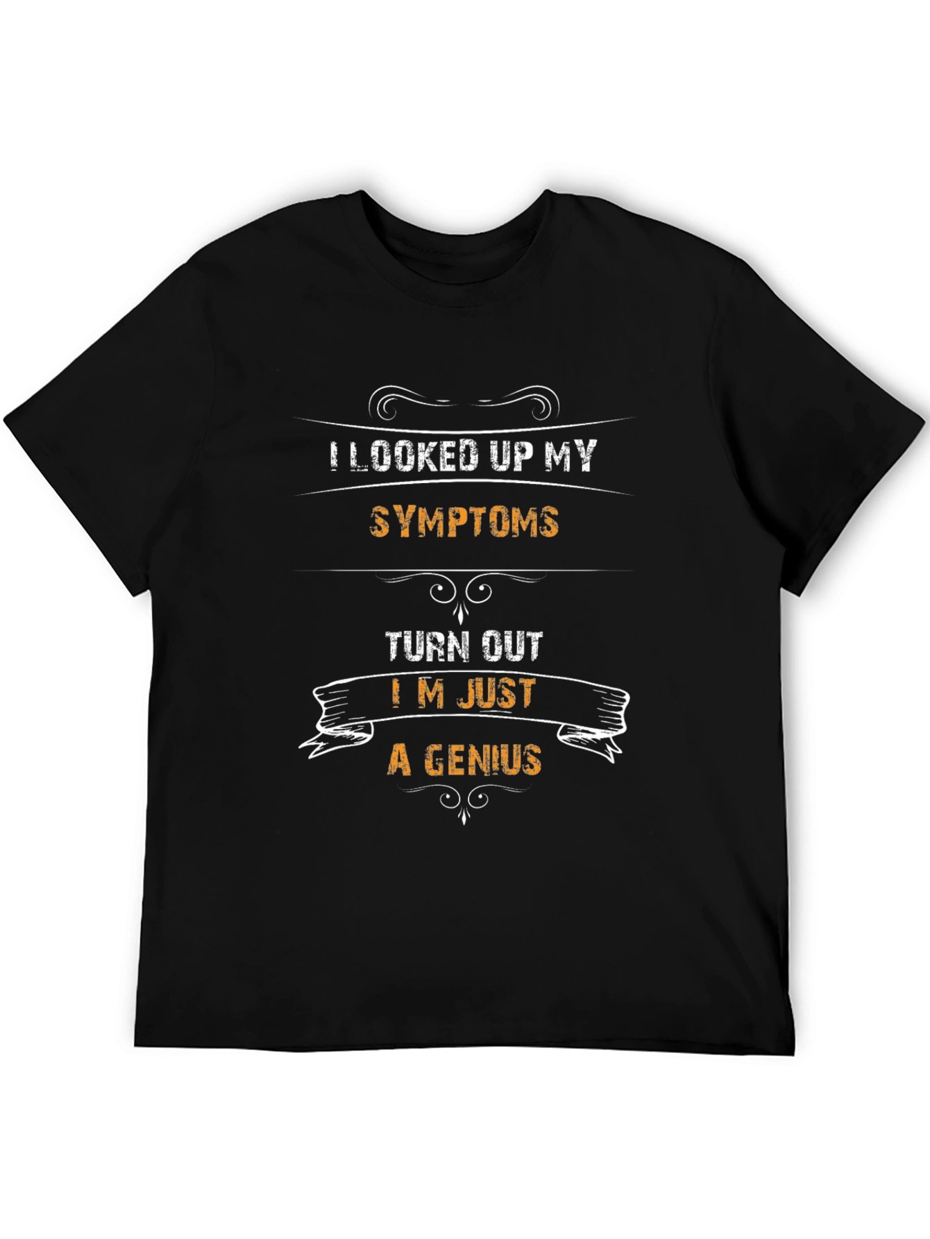 Black Funny Genius T-Shirt - Sarcastic Humor Tee view 5