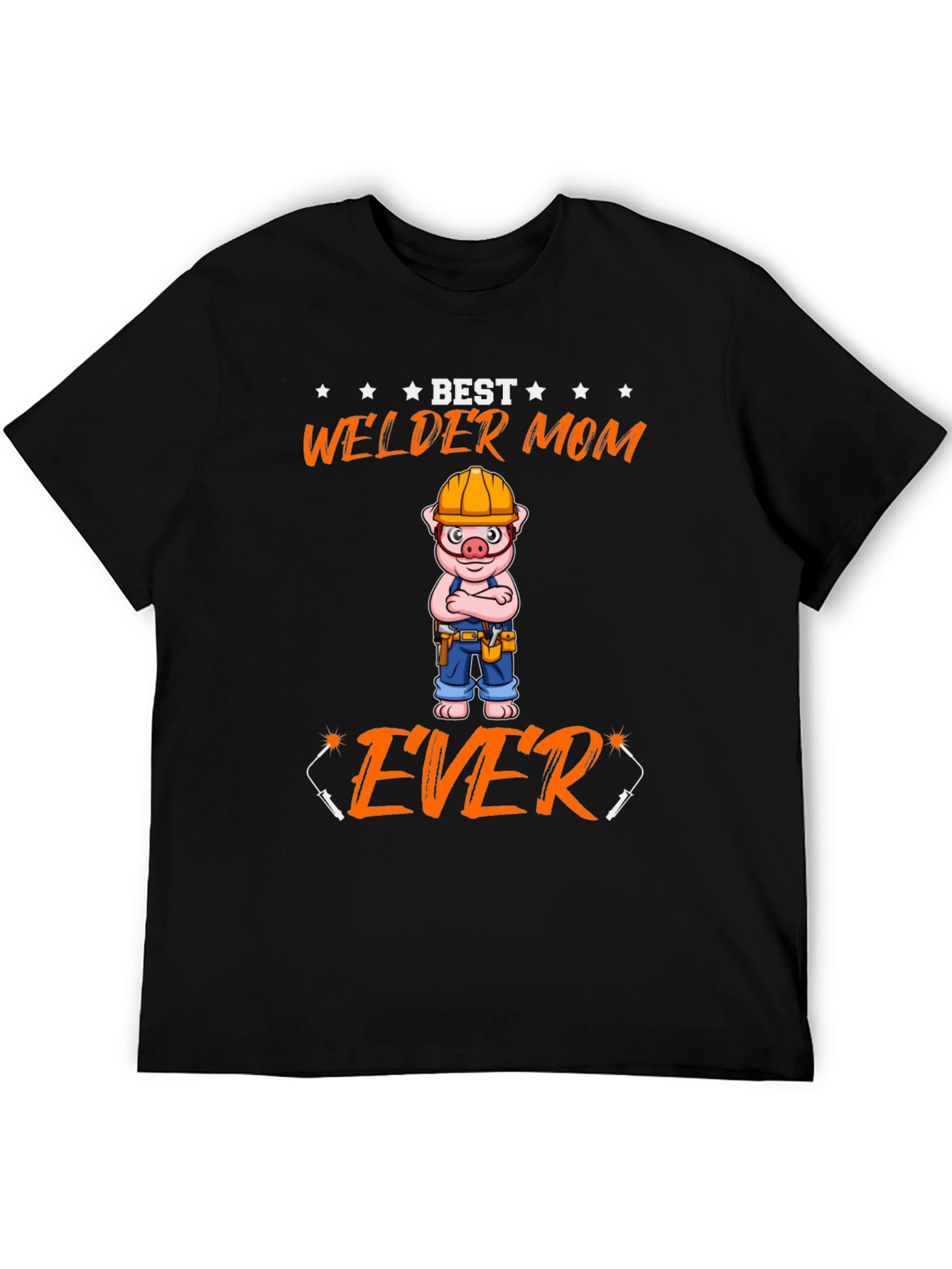 Black Best Welder Mom Ever T-Shirt - Novelty Graphic Tee view 5
