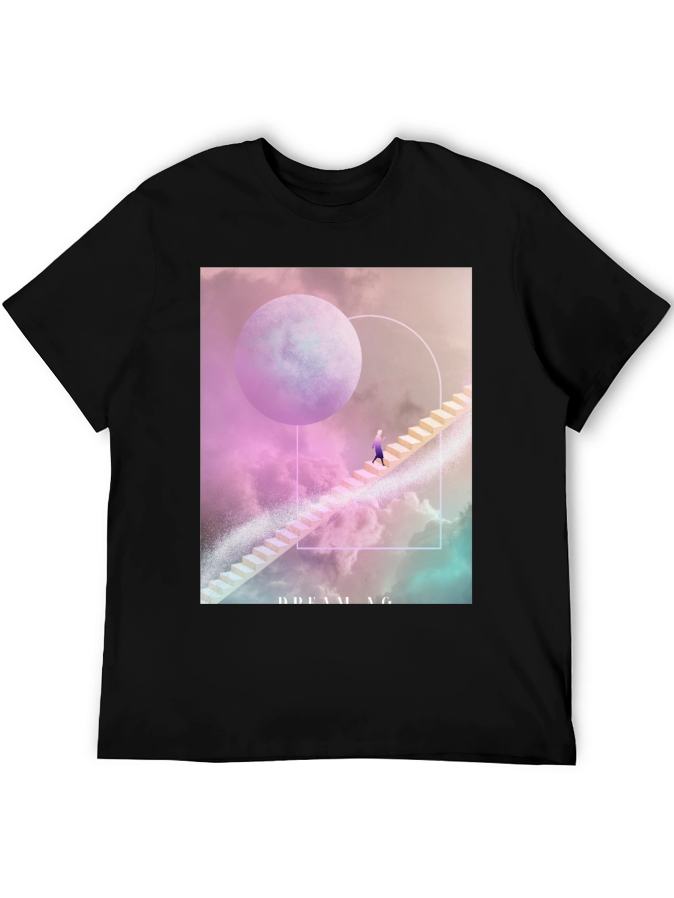 Black Dreaming T-Shirt: Celestial Stairway Design view 5