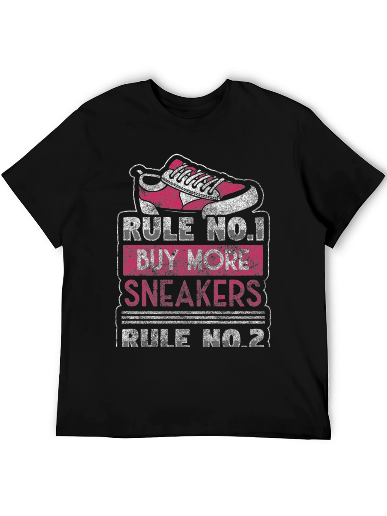 Black Rule No.1 Buy More Sneakers Graphic T-Shirt view 5