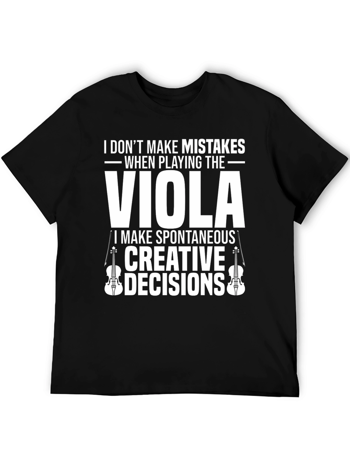 Black Viola Player T-Shirt: Spontaneous Creative Decisions view 5