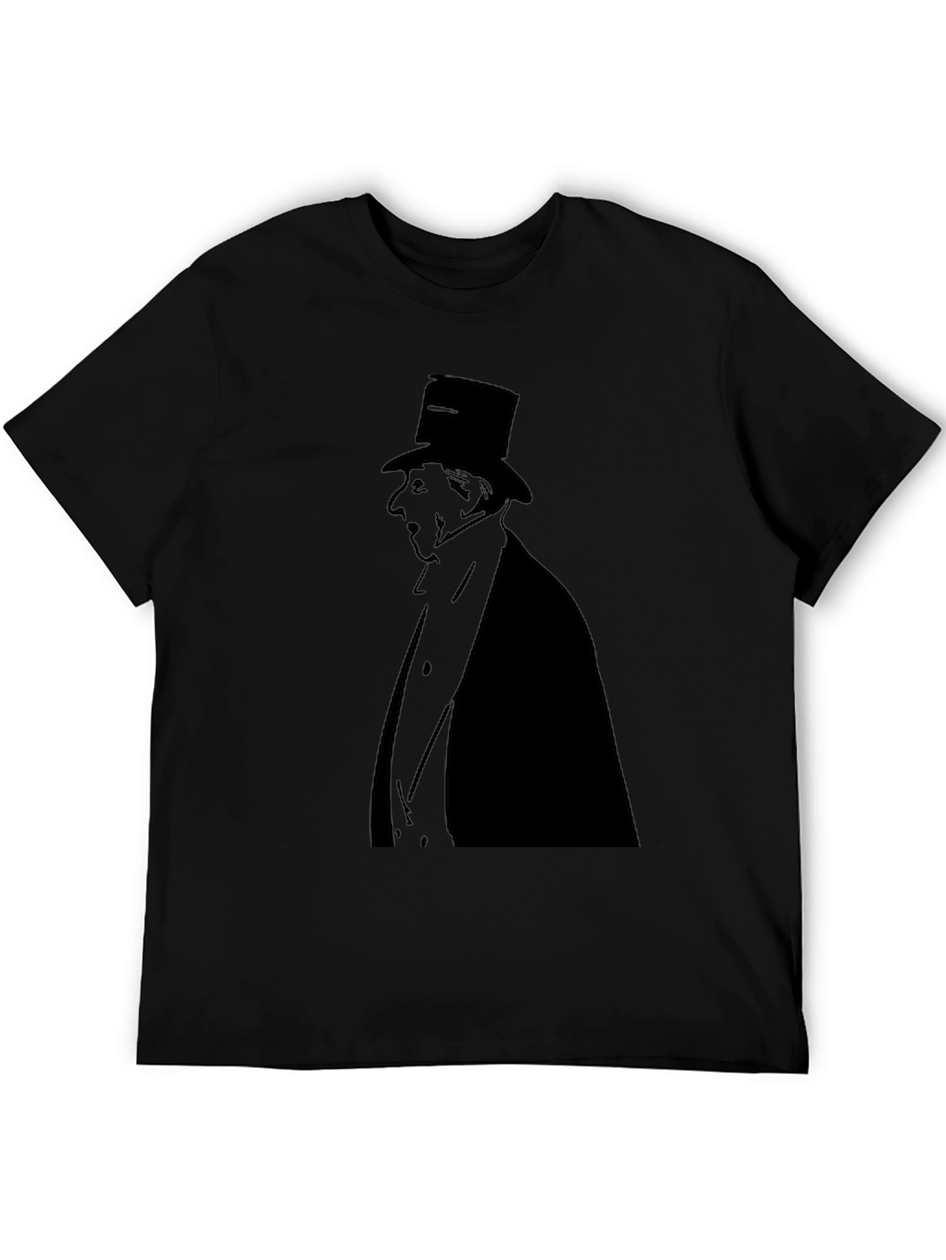 Black Gentleman Silhouette Black Tee view 5